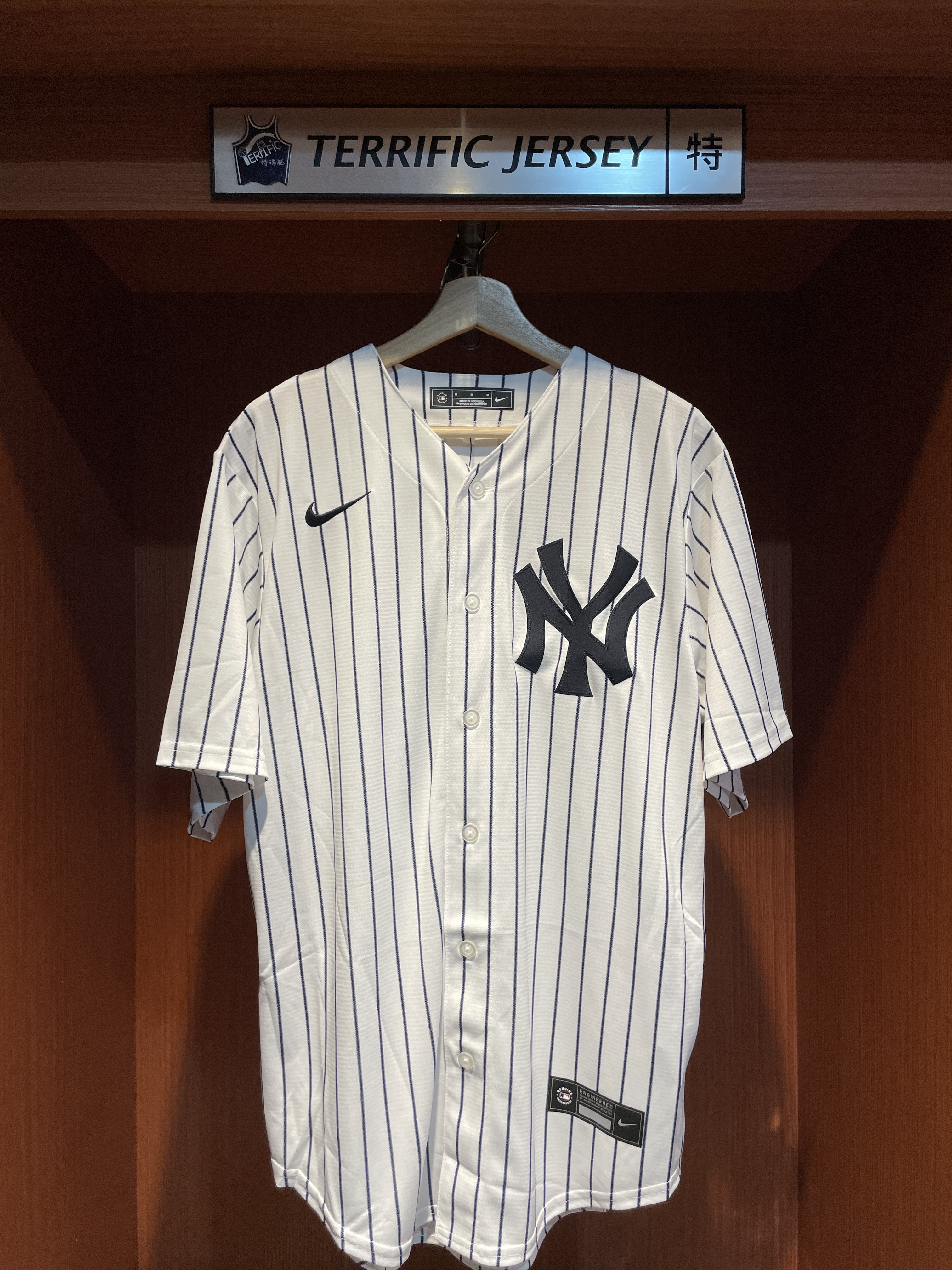 MLB球衣 Aaron Judge 紐約洋基白條紋 Home Nike Replica Player Name Jersey 球迷版 熱轉印 全新