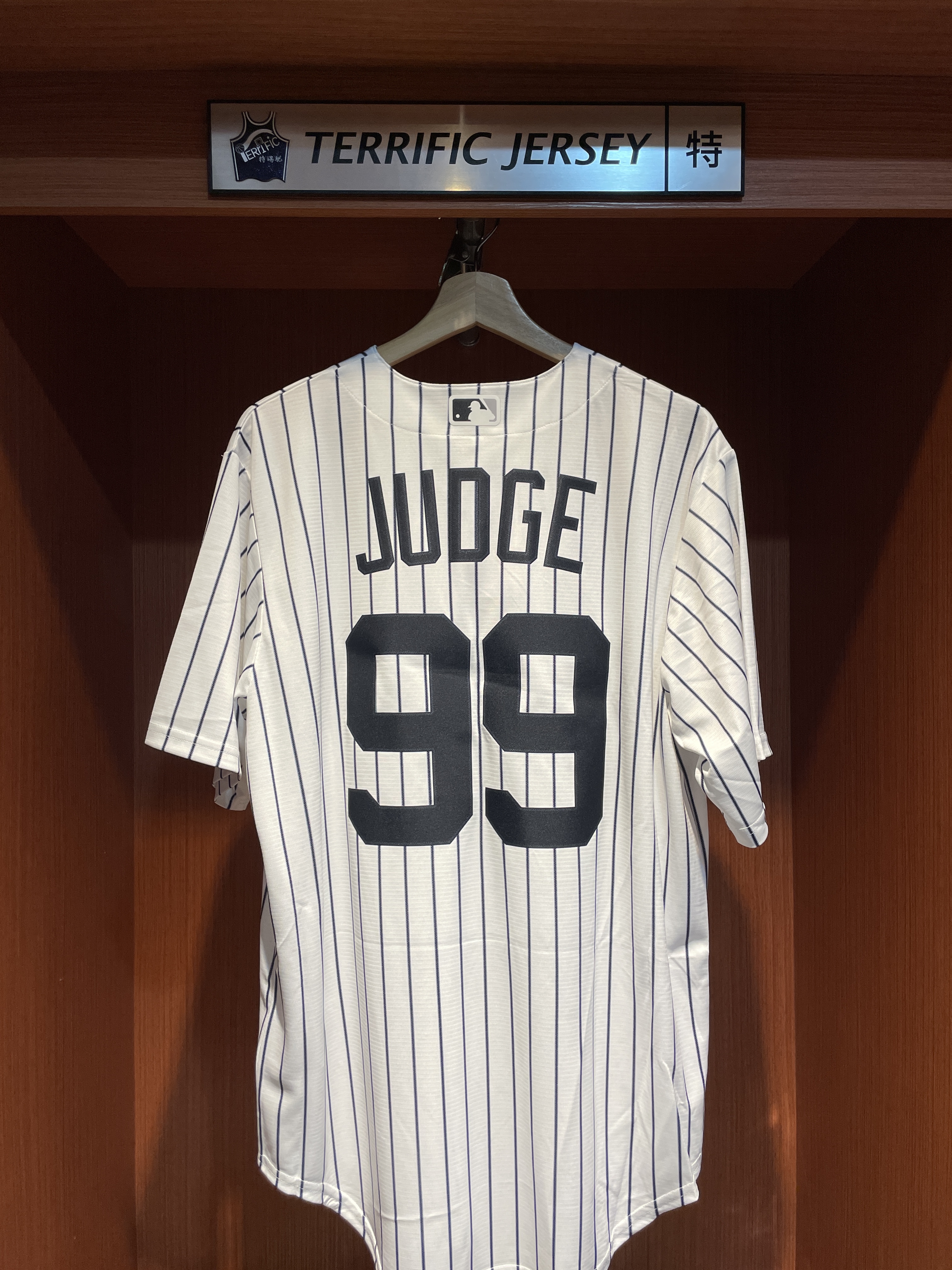 MLB球衣 Aaron Judge 紐約洋基白條紋 Home Nike Replica Player Name Jersey 球迷版 熱轉印 全新