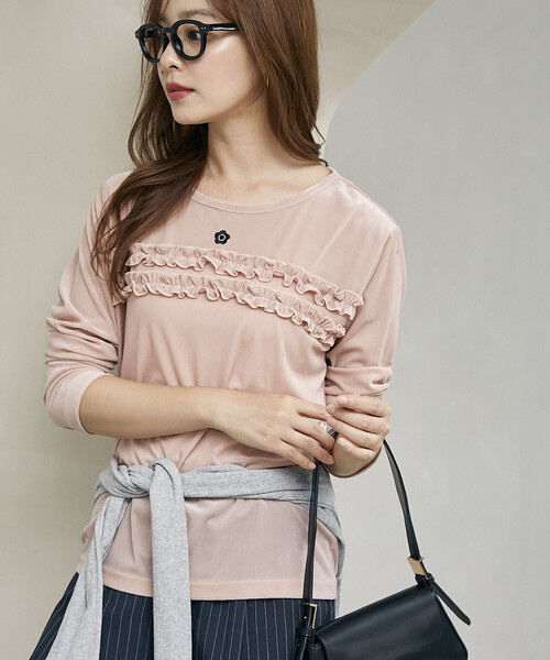 MARY QUANT × PUBLUX / Frill Sheer Flocky Top