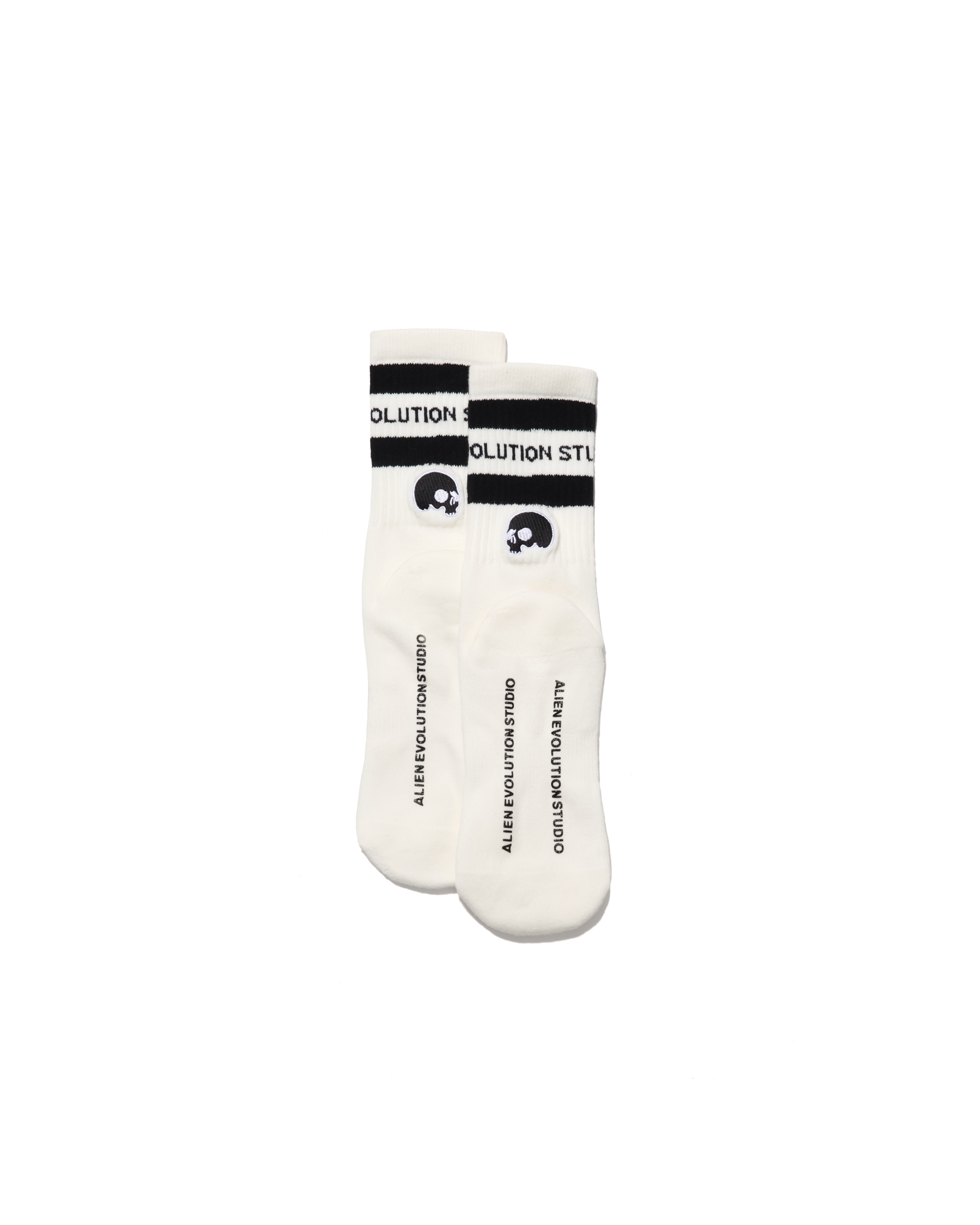 AES SKULL LOGO DOUBLE STRIPED SOCKS