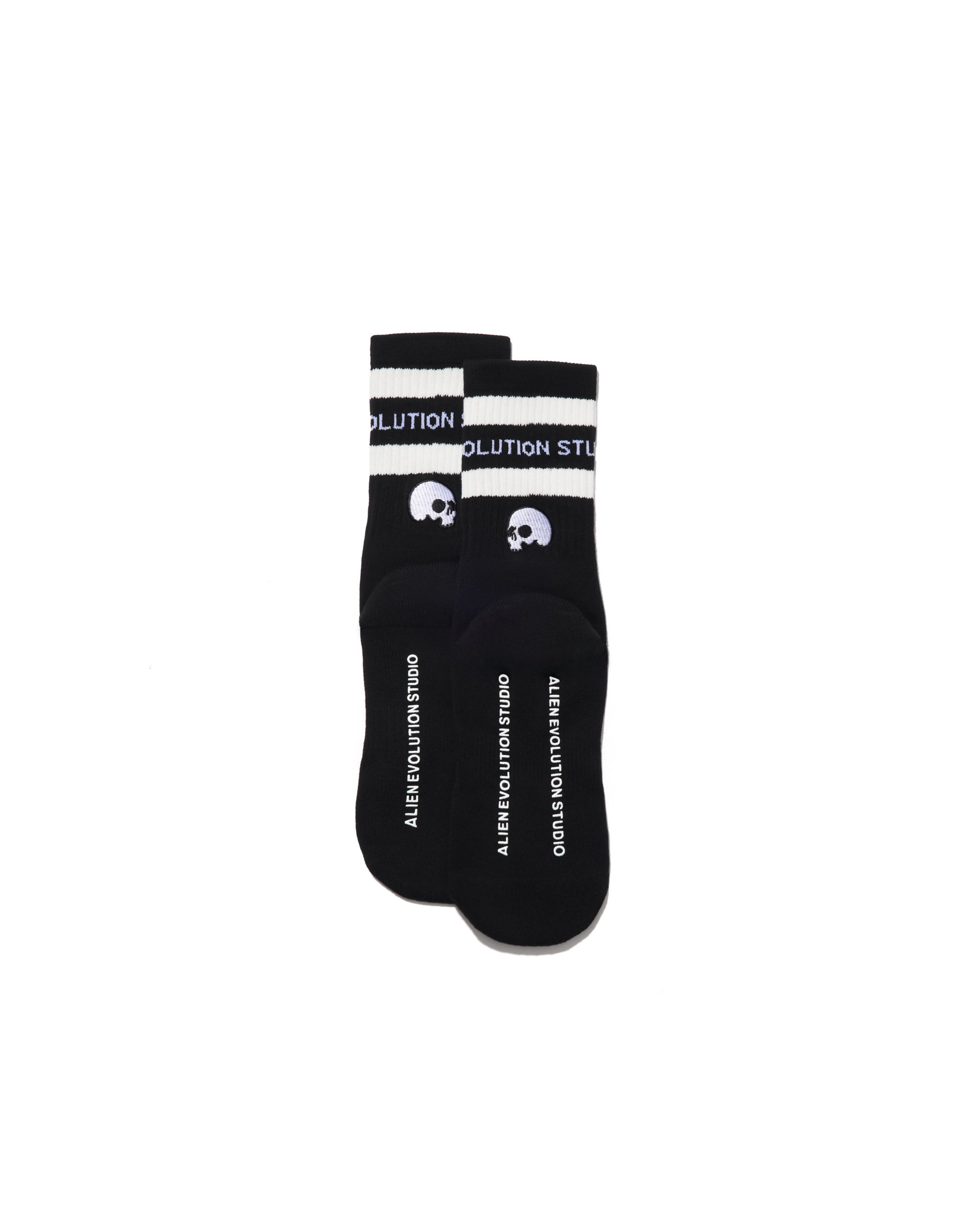 AES SKULL LOGO DOUBLE STRIPED SOCKS