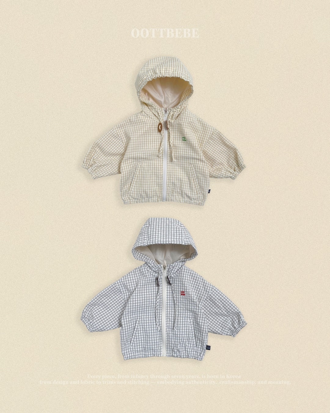 OOTT BEBE French Check Windbreaker