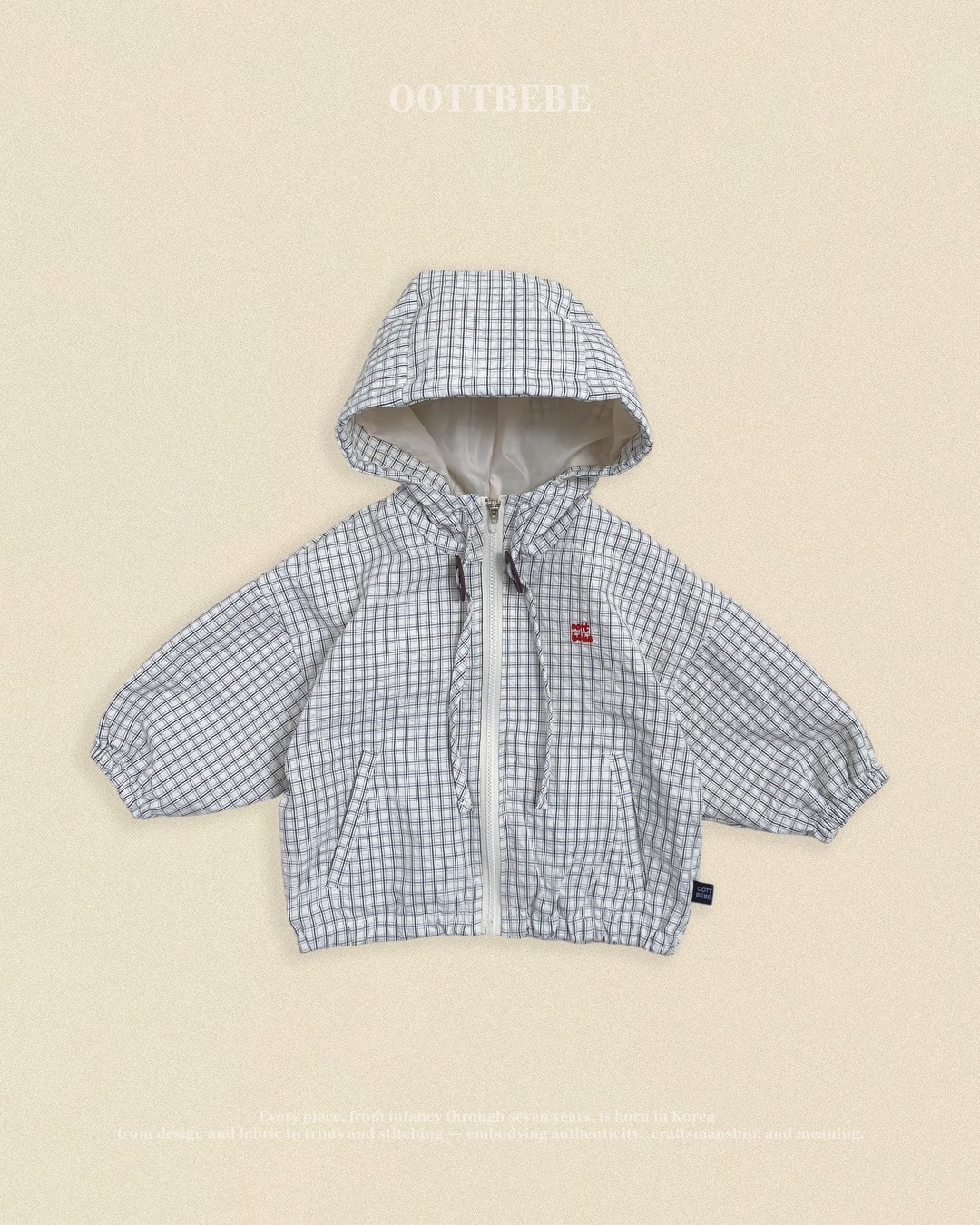 OOTT BEBE French Check Windbreaker