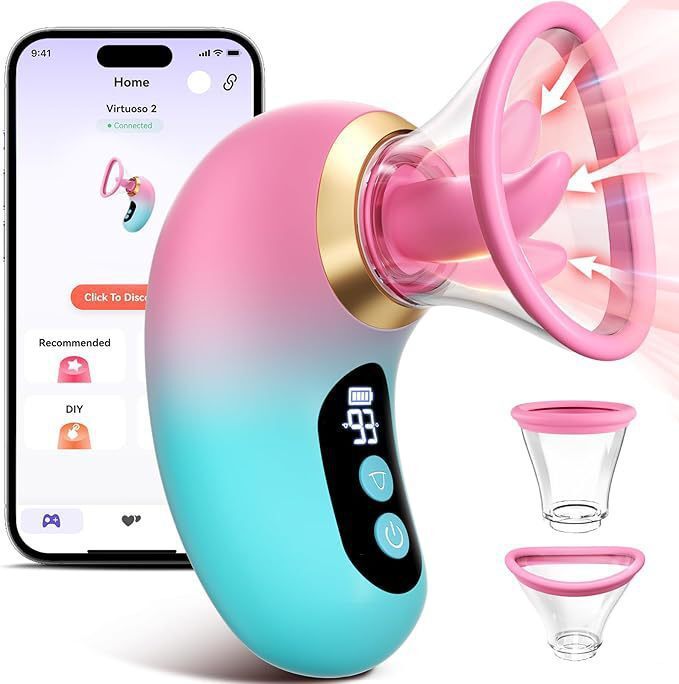 〔超靚色〕Gasevimo App控五合一舔吸振動器