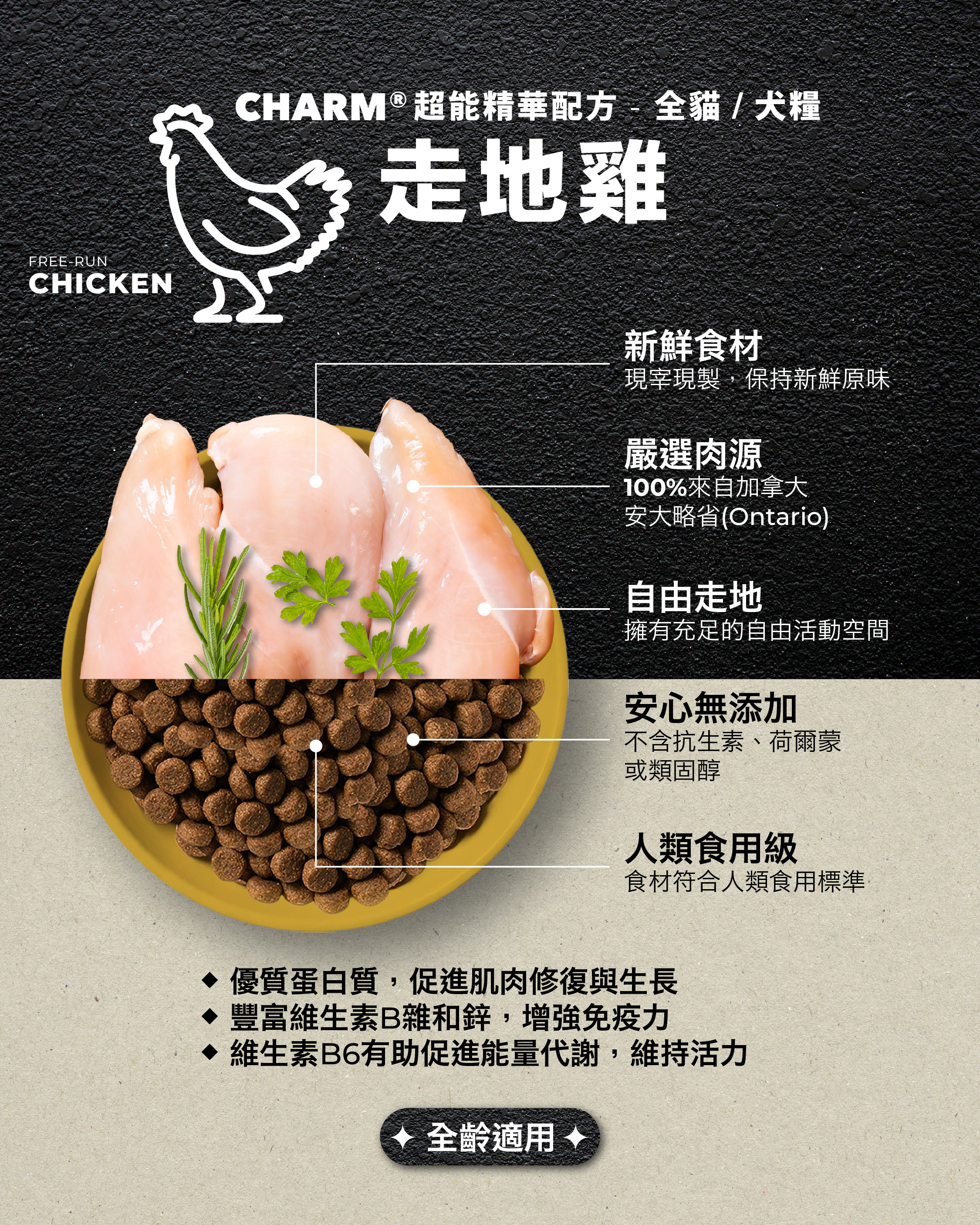 Charm PROTECT 10™ 超能精華低碳無穀全貓糧 340g - 走地雞配方 Free-Run Chicken