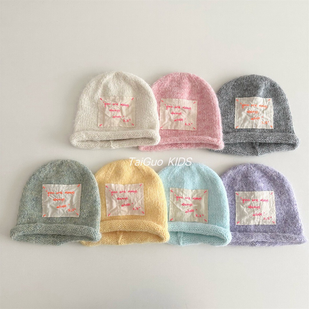 ✥ HAT ✥ 大布標 嫩份色調  毛帽  ᝰ