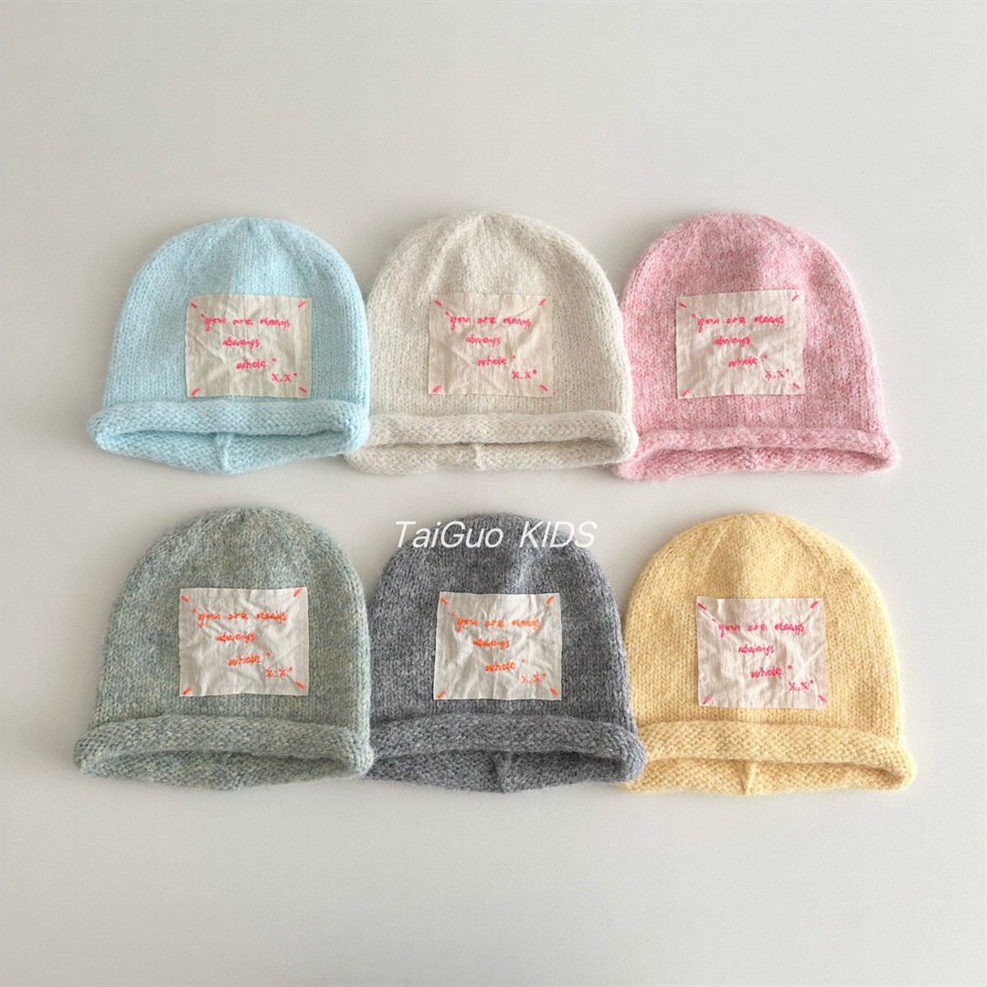 ✥ HAT ✥ 大布標 嫩份色調  毛帽  ᝰ