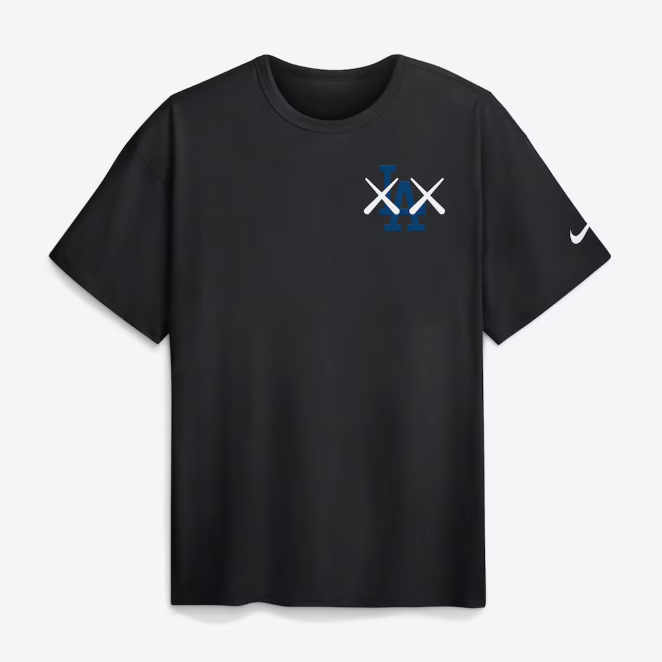 MLB短袖 KAWS X Los Angeles Dodgers 洛杉磯道奇 聯名款 黑 Nike Max 90 Tee 棉質 全新