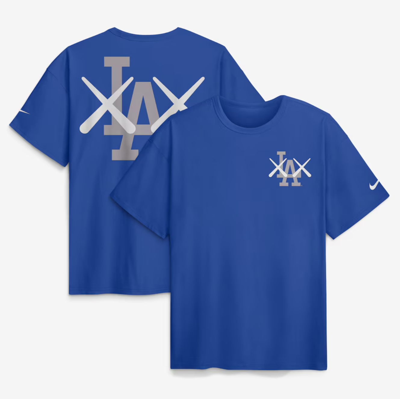 MLB短袖 KAWS X Los Angeles Dodgers 洛杉磯道奇 聯名款 藍 Nike Tee 棉質 全新