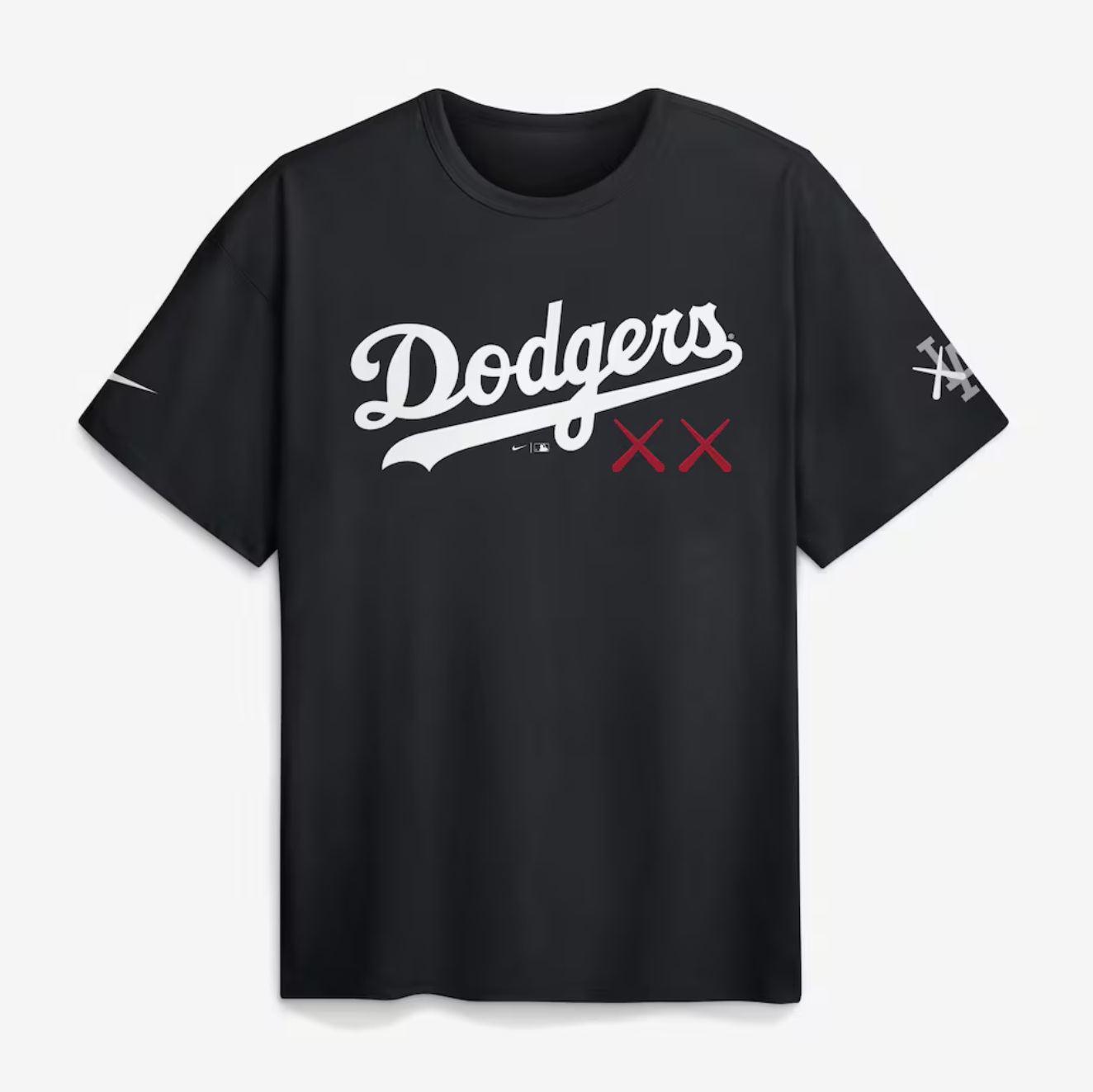 MLB短袖 KAWS X Los Angeles Dodgers Shohei Ohtani 洛杉磯道奇 大谷翔平 聯名款 黑 Nike Player Name Tee 棉質 全新