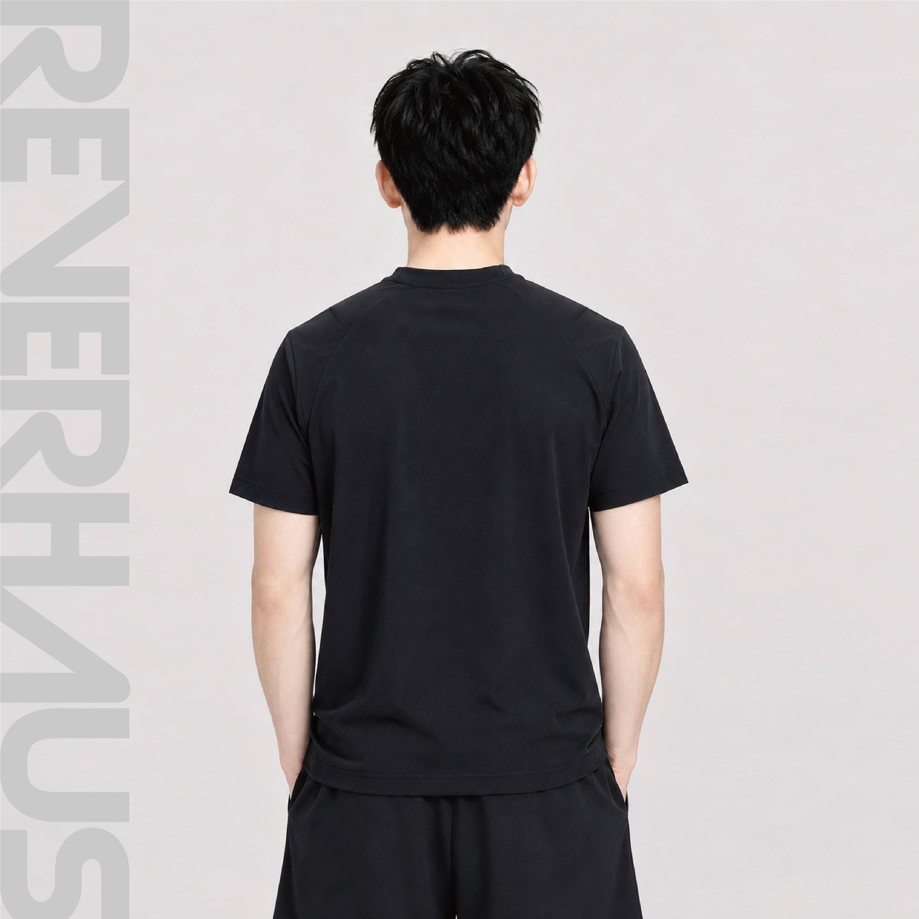 【 DESCENTE｜ 口袋透氣機能短TEE - 黑 】