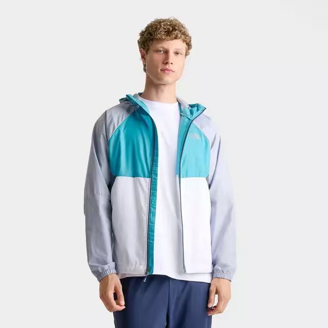 【預購】The North Face H090352 男裝拉鏈連帽外套 (藍色拼白色)