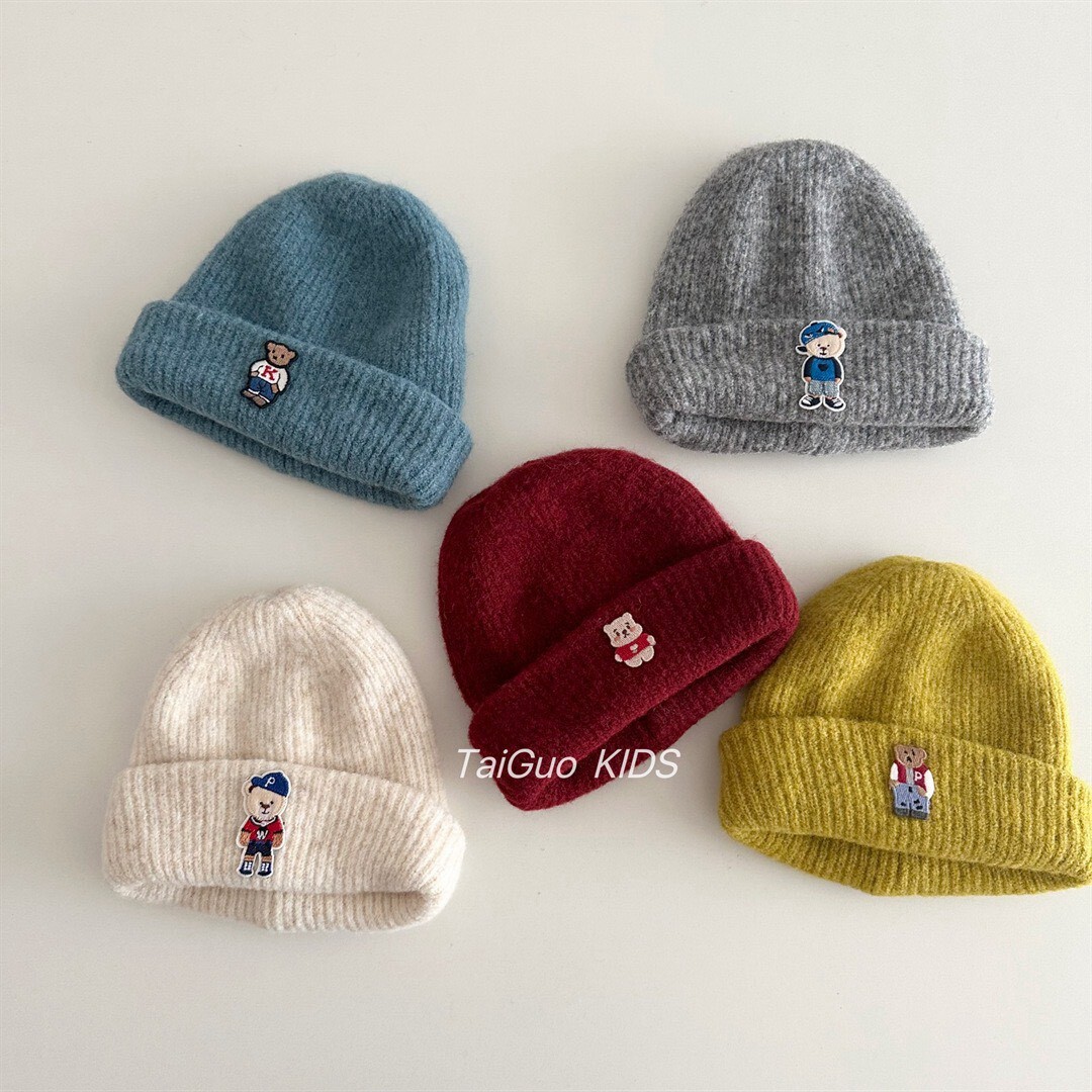 ✥ HAT ꒱ 熊熊想帶 毛帽  ꕀꕀ