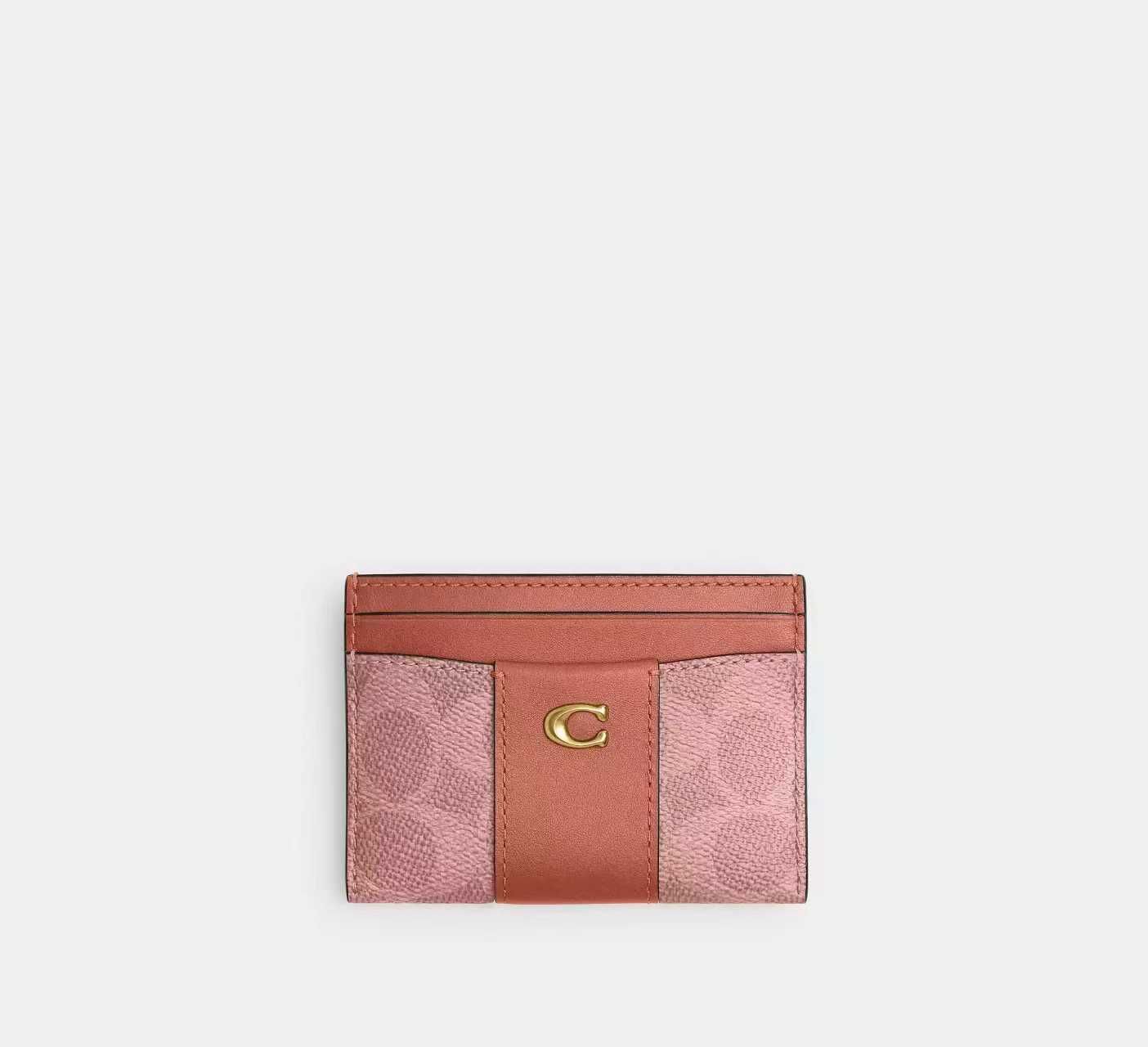 【預購】COACH H090354 Signature 卡包 (粉色)