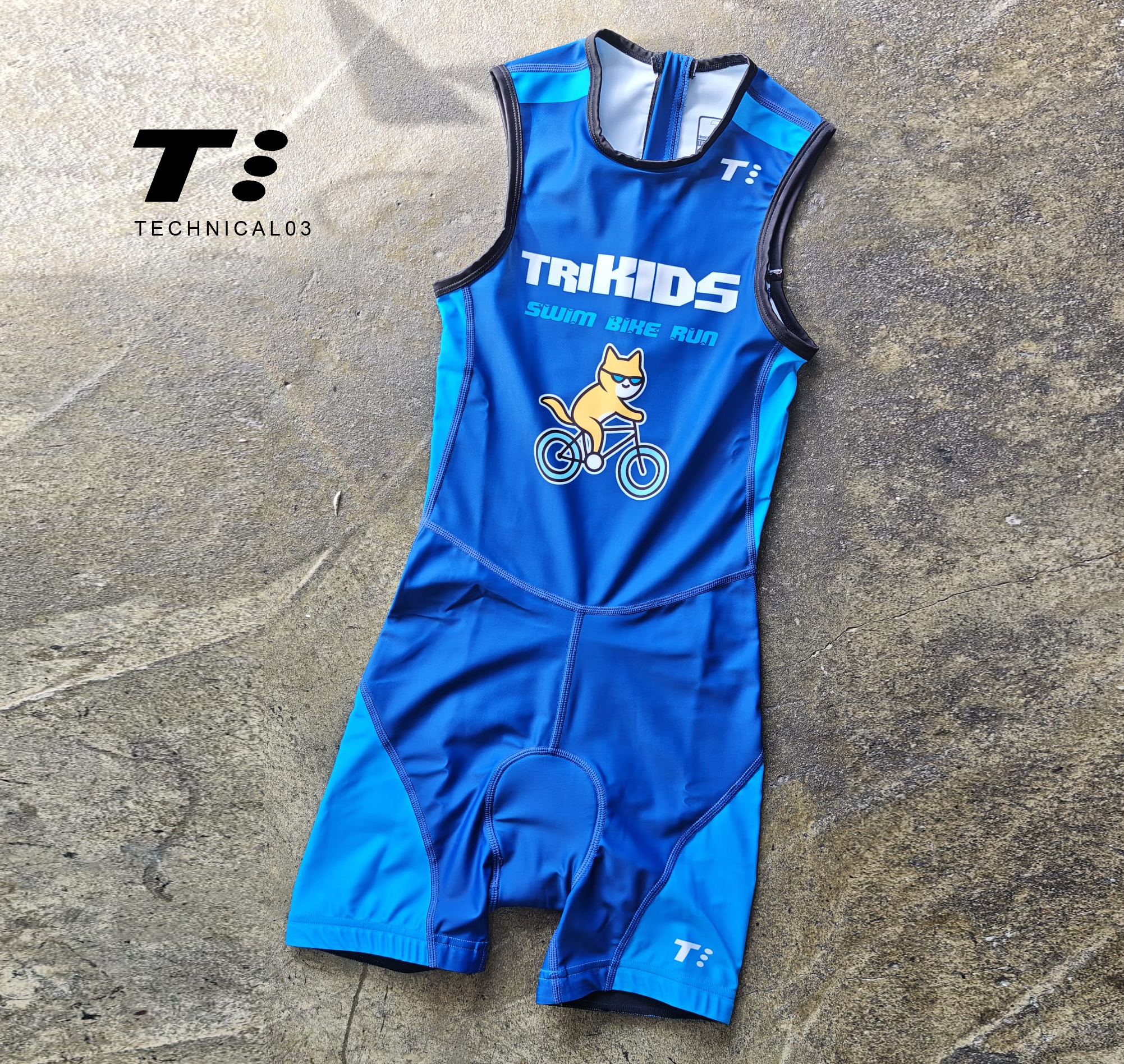 Technical03 Kids Trisuit Pet Blue