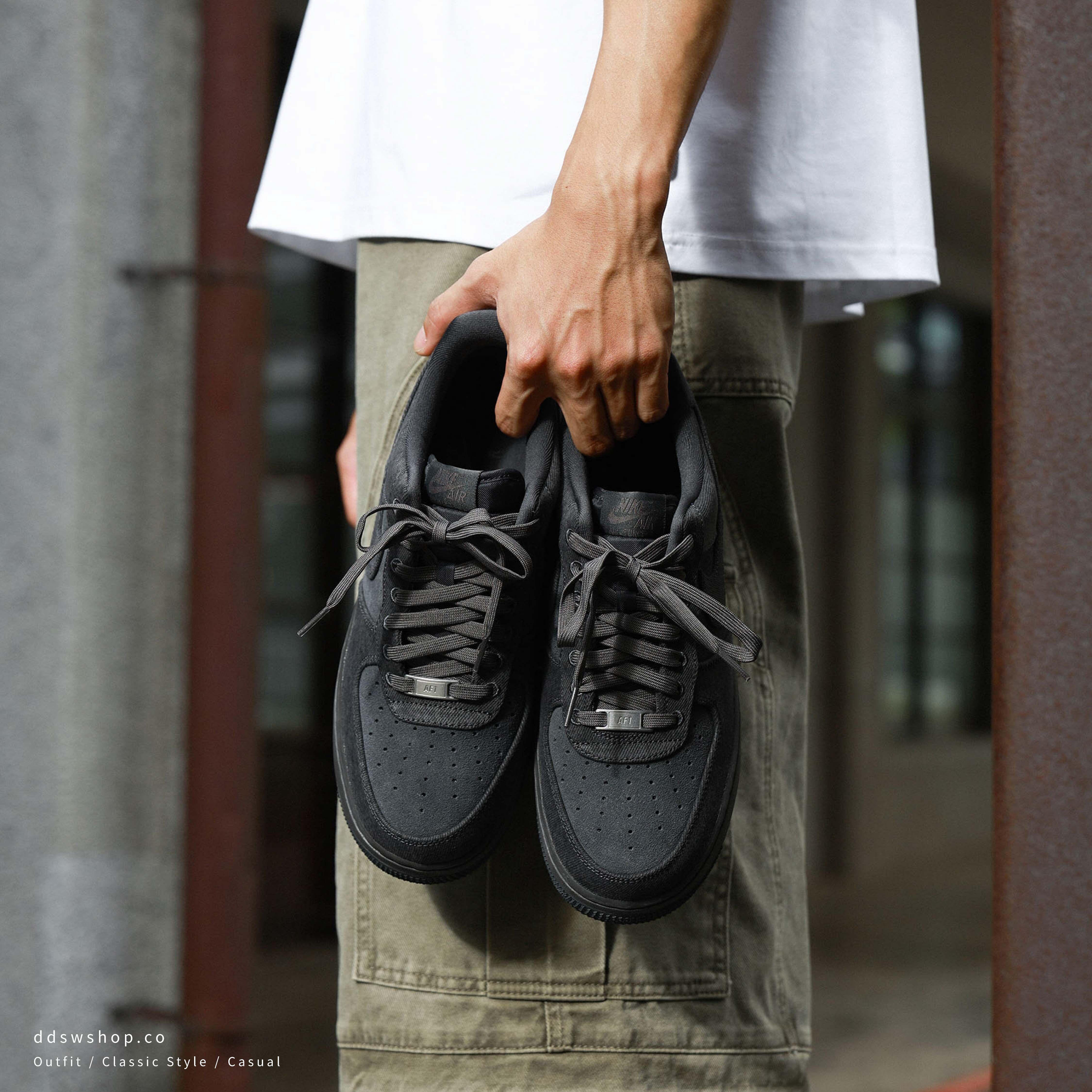 "代購" Nike Air Force 1 '07 LV8 Denim "Anthracite" 牛仔布 碳黑 男鞋