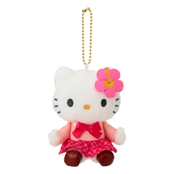 Sanrio Hello Kitty School Uniform Pink Plush Keychain