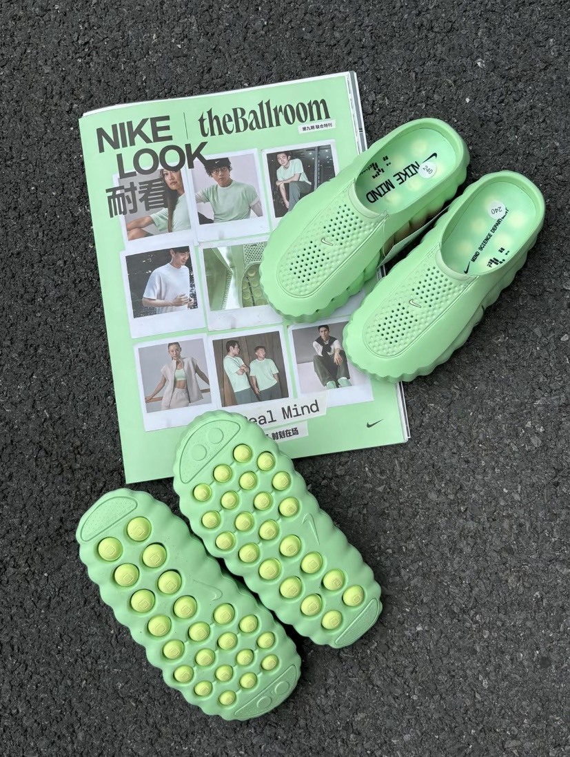 NIKE MIND 001 薄荷綠 賽前穆勒鞋 拖鞋 新科技 機能性 獨立泡棉 激發感官 男女鞋 HQ4307-302