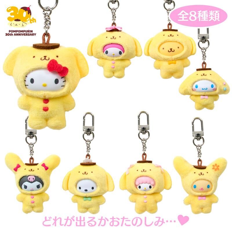 Sanrio Character Pompompurin Style Keychain Blind Box (30th anniversary)
