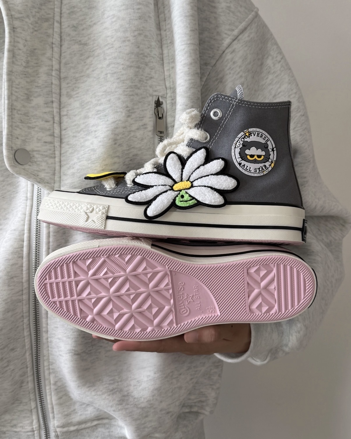 ZO&FRIENDS X CONVERSE CHUCK 70X X IPX 聯名款 G-DRAGON GD 權志龍 貓咪 ZOA 灰色 高筒 男女鞋 A24287C / 預購