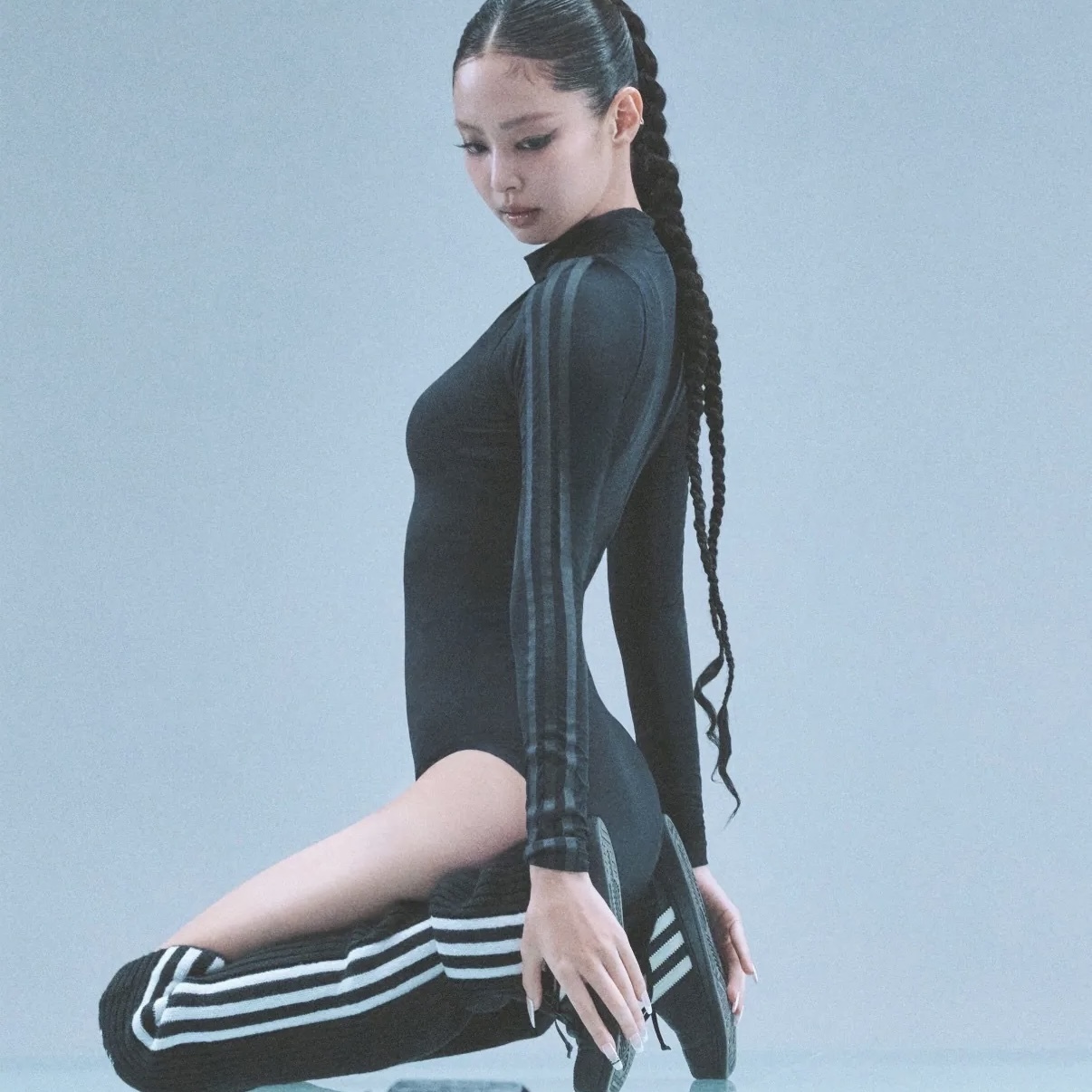 ADIDAS ORIGINALS BY JENNIE 透膚 緊身 貼身長袖 兩色 金珍妮 LD4970/LD8931