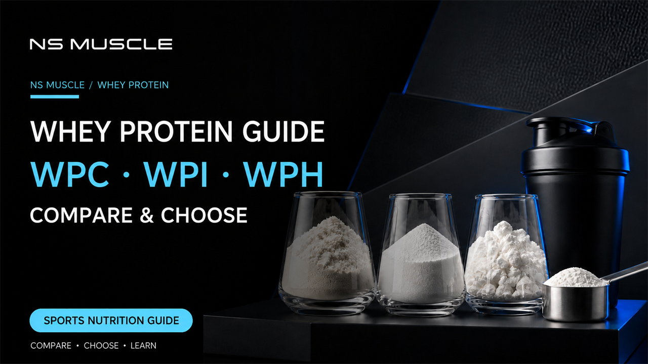 WPC, WPI and WPH whey protein comparison guide by NS MUSCLE