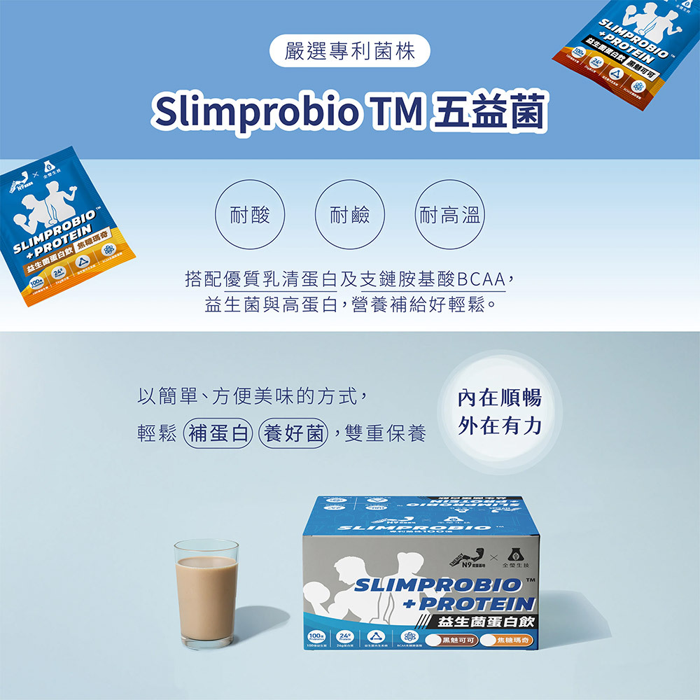 NAFU LIFE 全瑩｜Slimprobio 益生菌蛋白飲 (30包/盒)