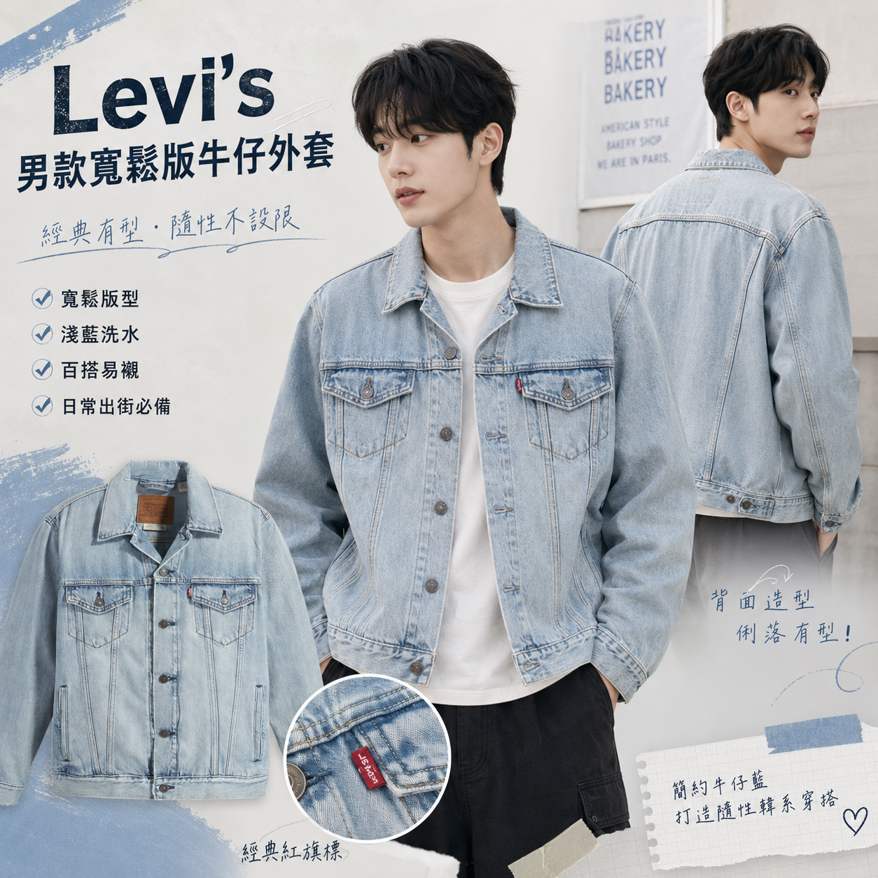 【現貨】Levi's K031002 男款寬鬆版牛仔外套