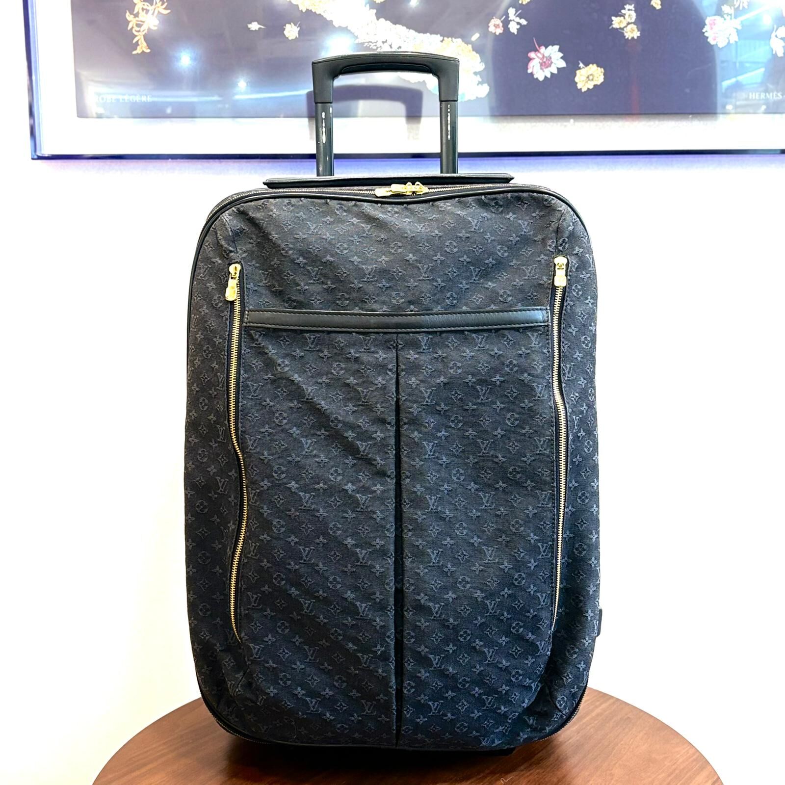 90%NEW二手LV行李箱 M23281 深藍色帆布Monogram Carry Bag Suitcase #香榭站正品