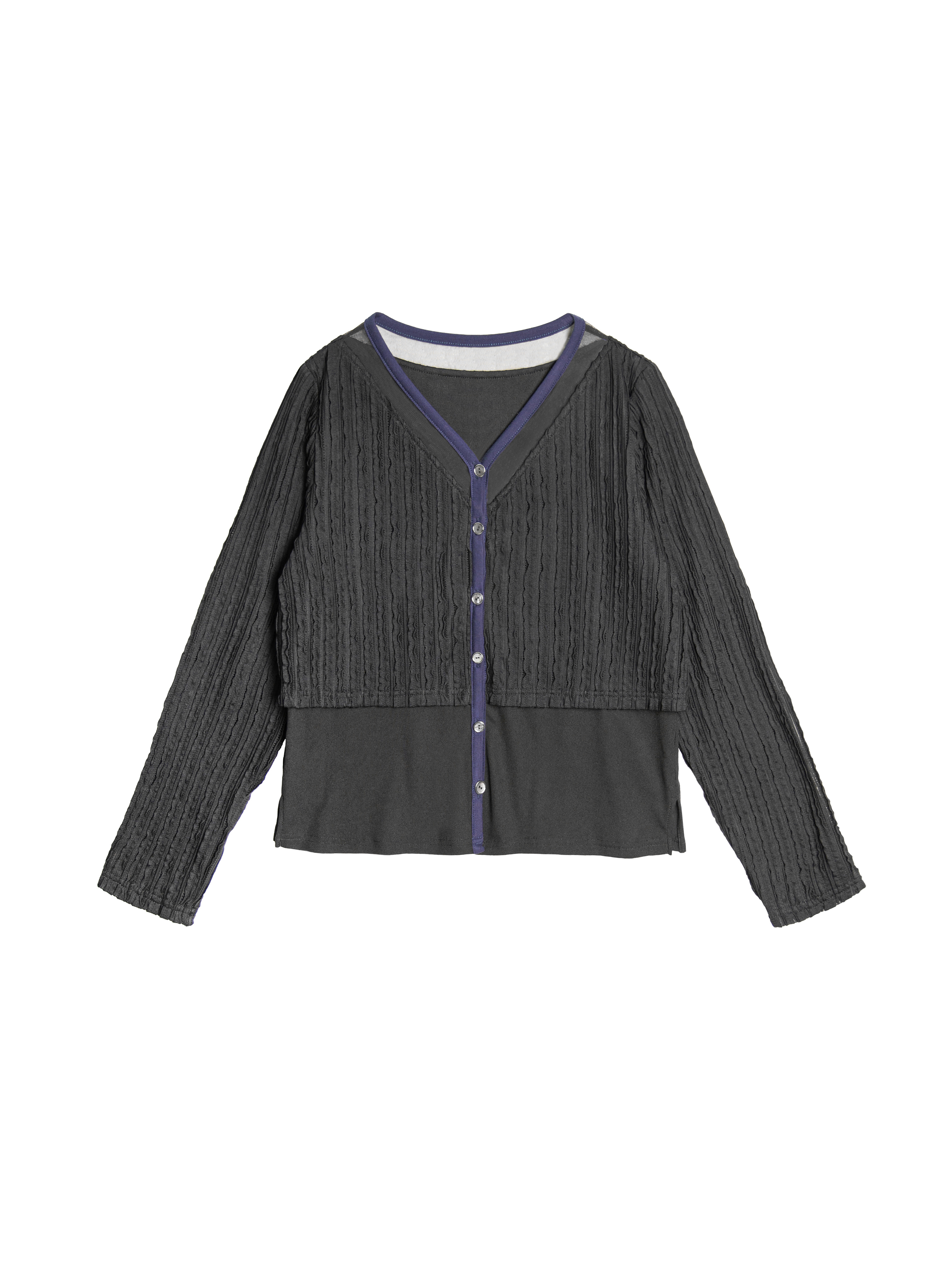 Patchwork Contrast Detail Top - 26WDT267T