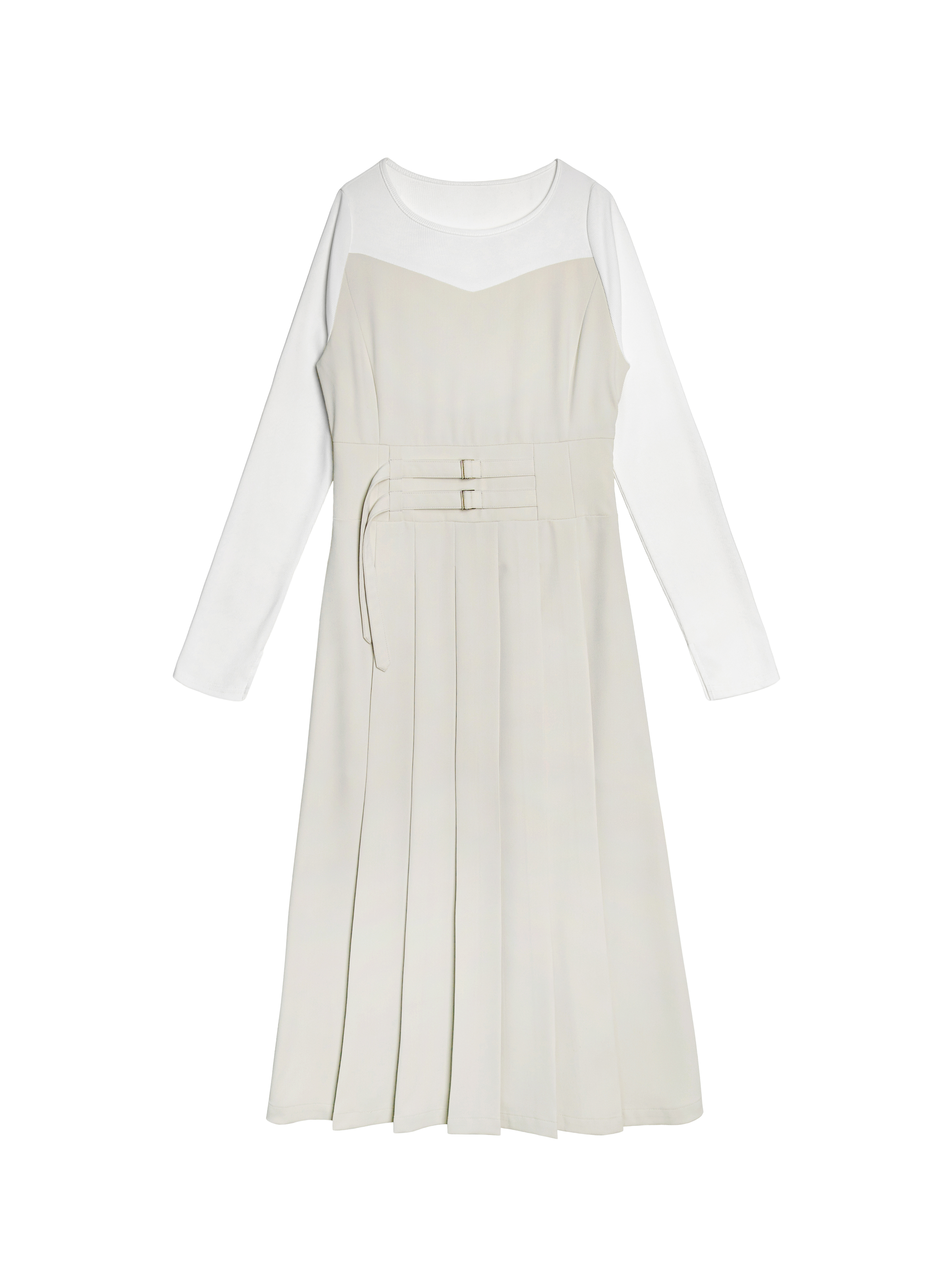 Patchwork Pleated Dress - 26WDD269D