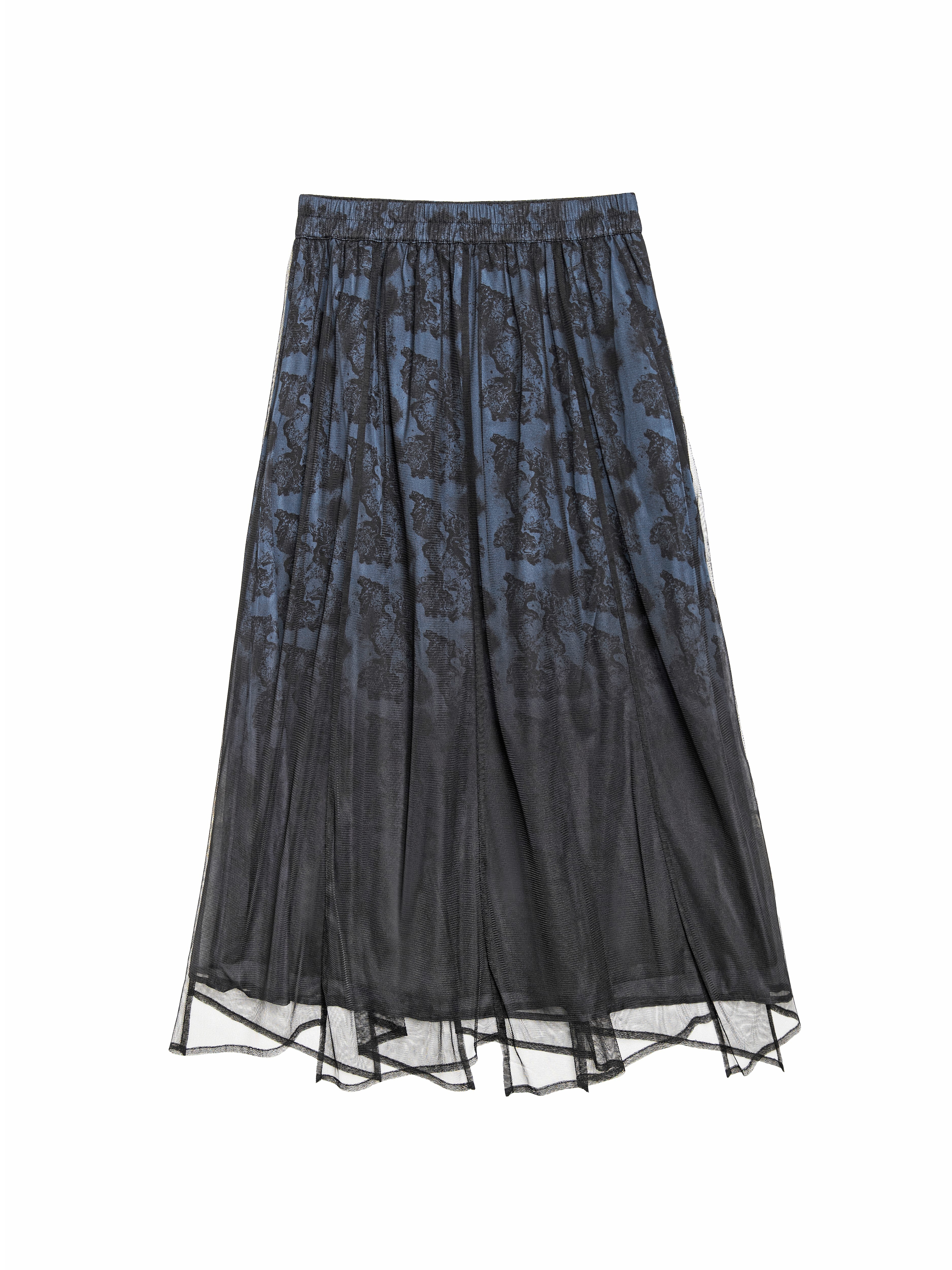 Mesh Printed Skirt - 26WDK305D