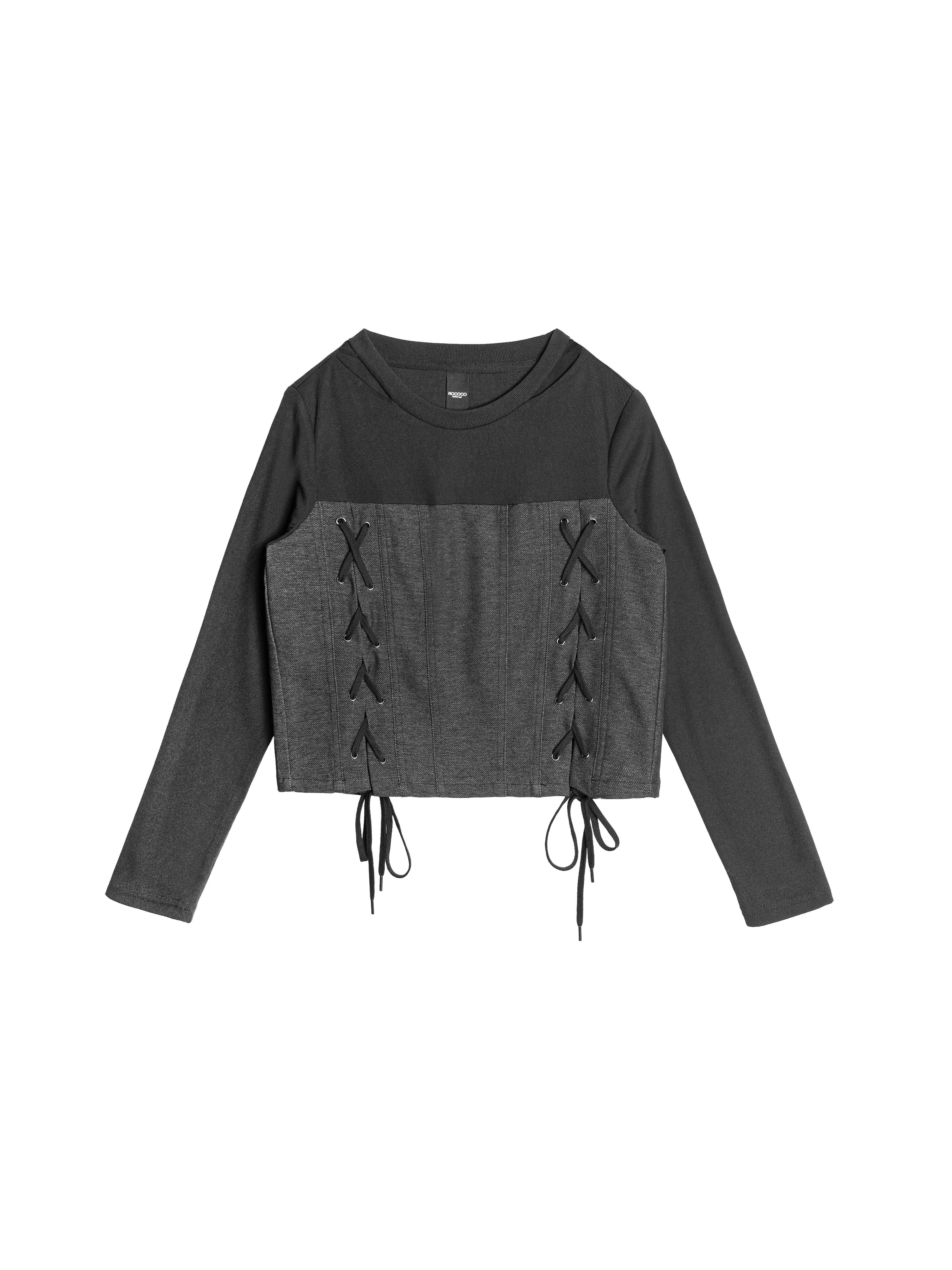 Tie-detail Patchwork Top - 26WRT224D