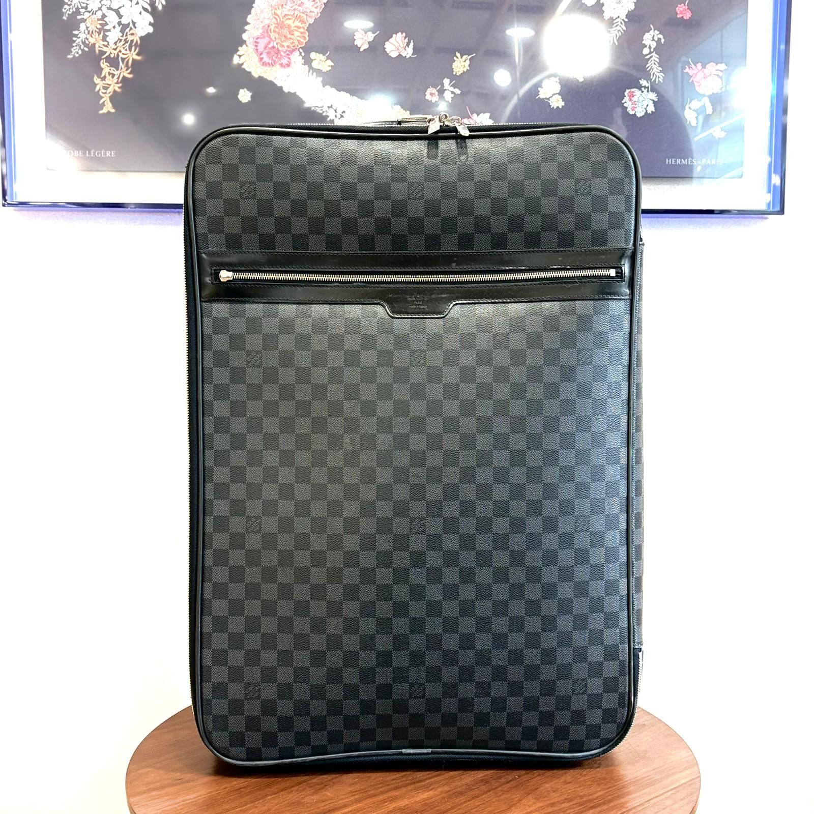 80%NEW二手LV行李箱 Pegase 70 黑灰色棋盤格  Carry Bag Suitcase #香榭站正品