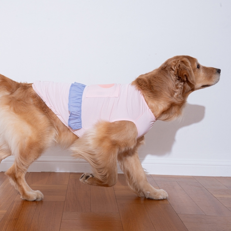 puppygallery｜愛心荷葉涼感背心 粉