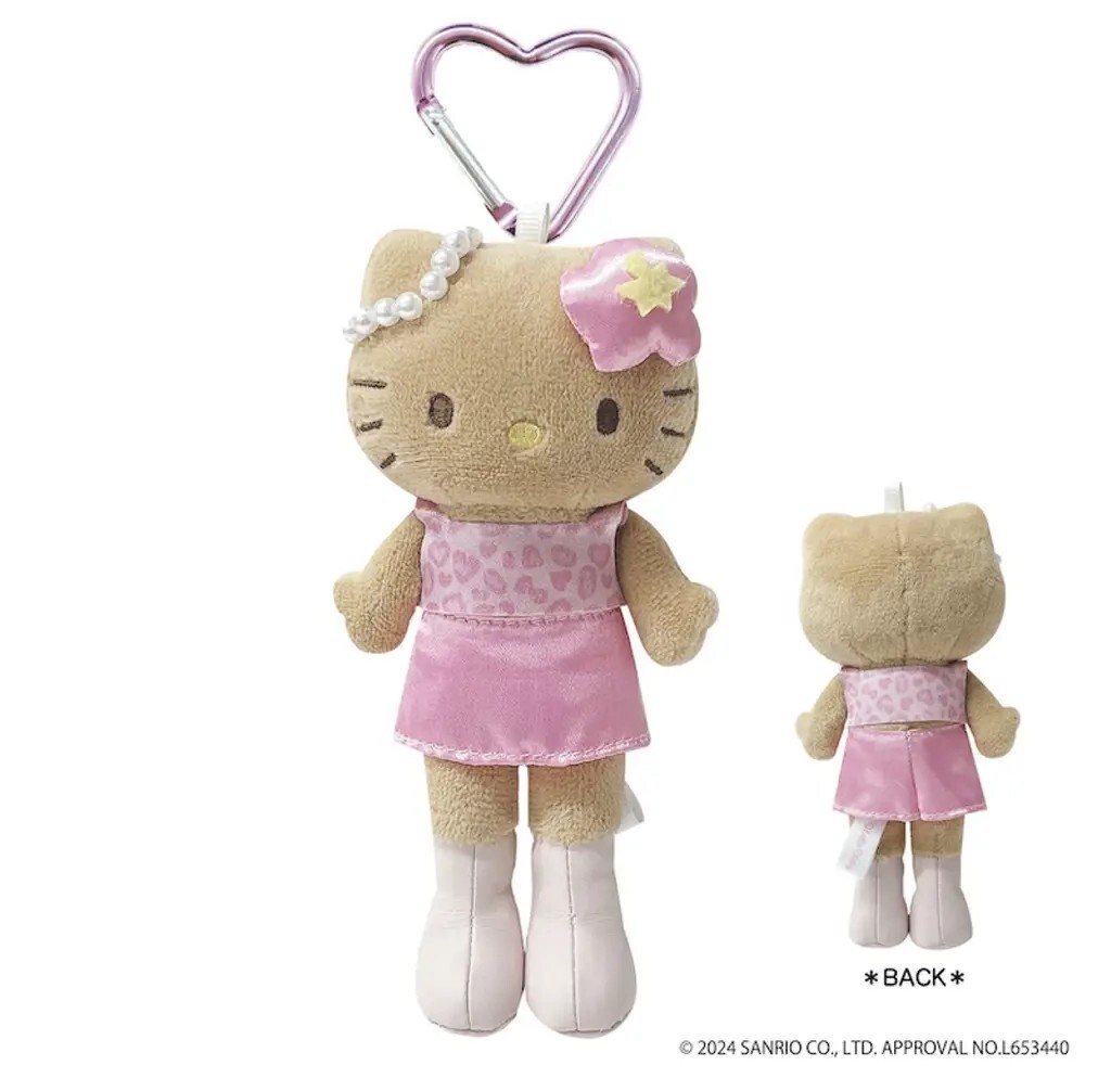 Hello Kitty Fantasy Style Up Mascot Keychain (Pink Leopard)
