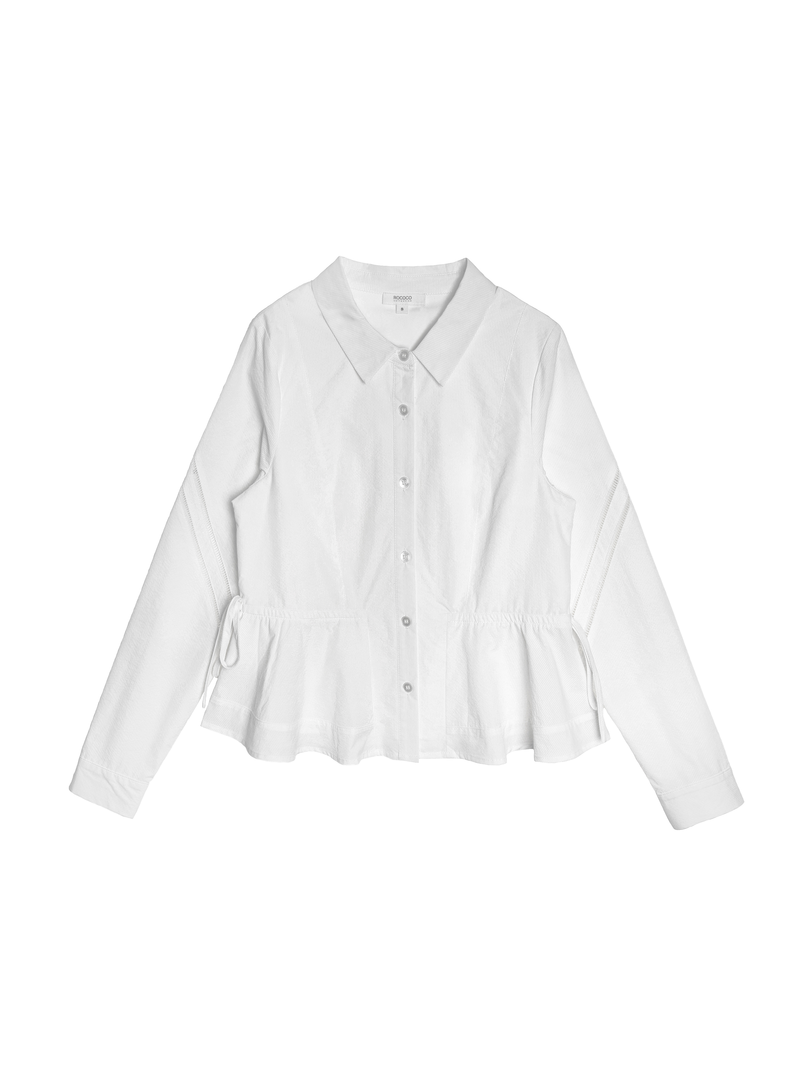 Lace Trim Detail Drawstring Shirt - 26WDT314D