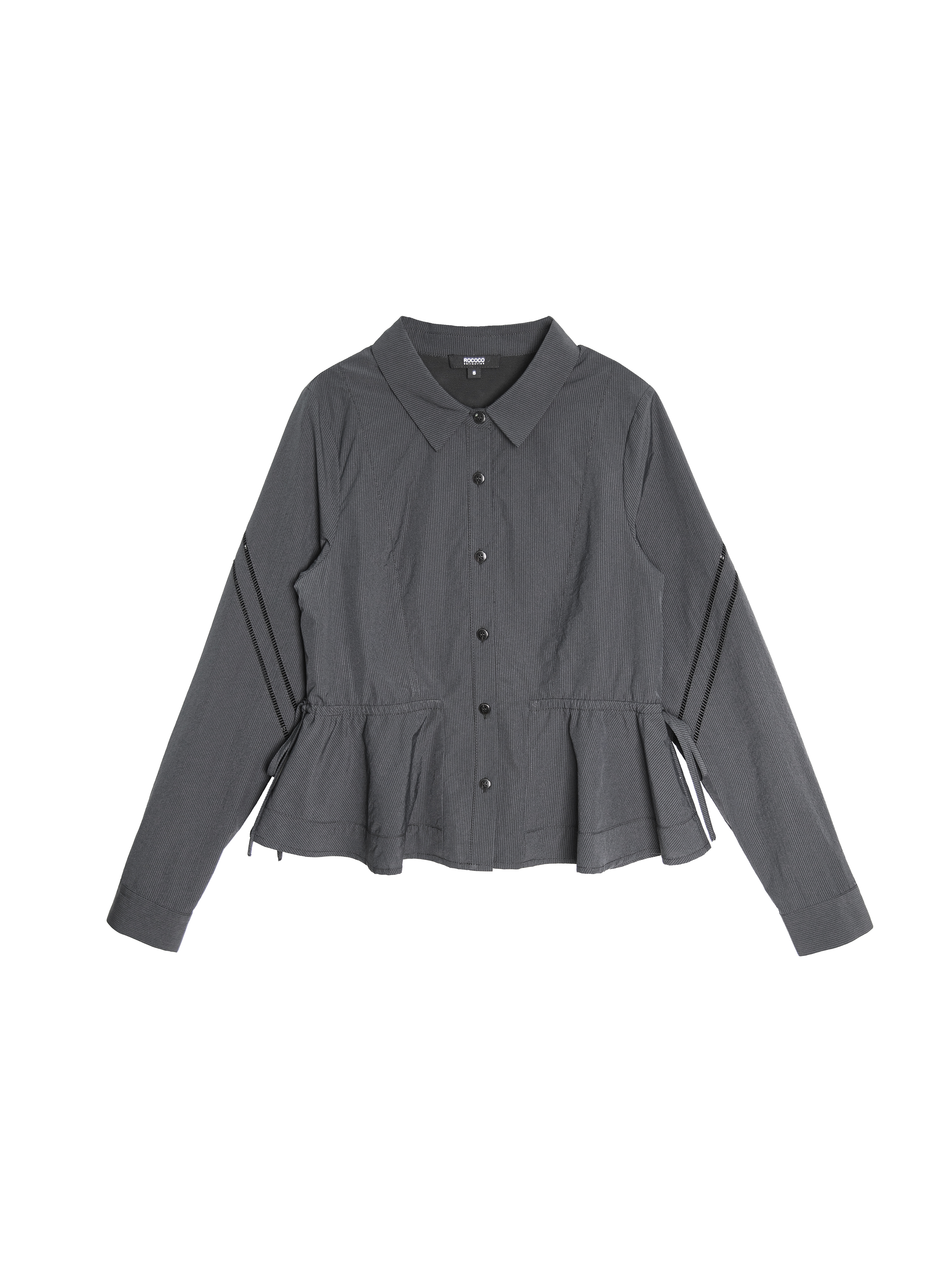 Lace Trim Detail Drawstring Shirt - 26WDT314D