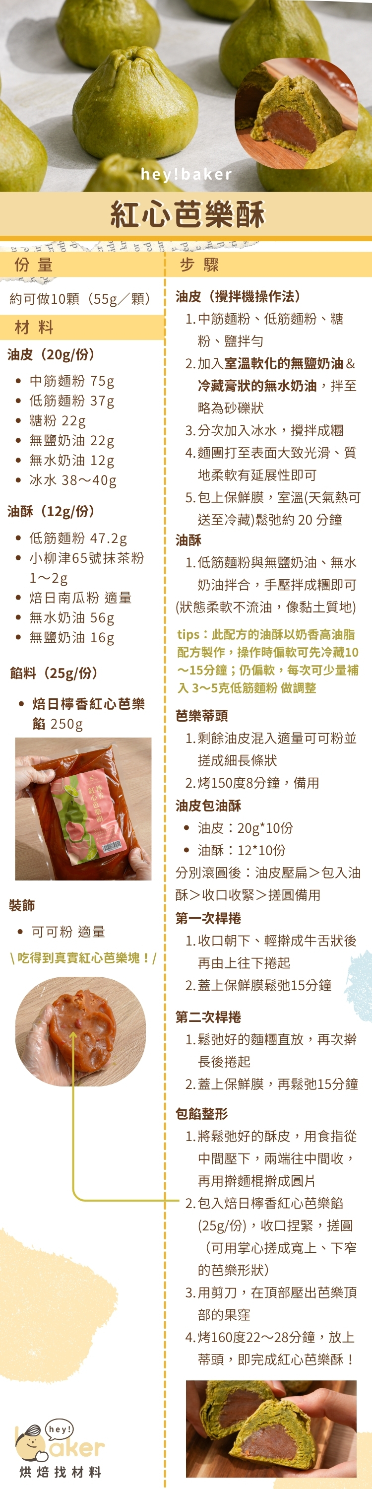 “焙日紅心芭樂酥食譜圖文”