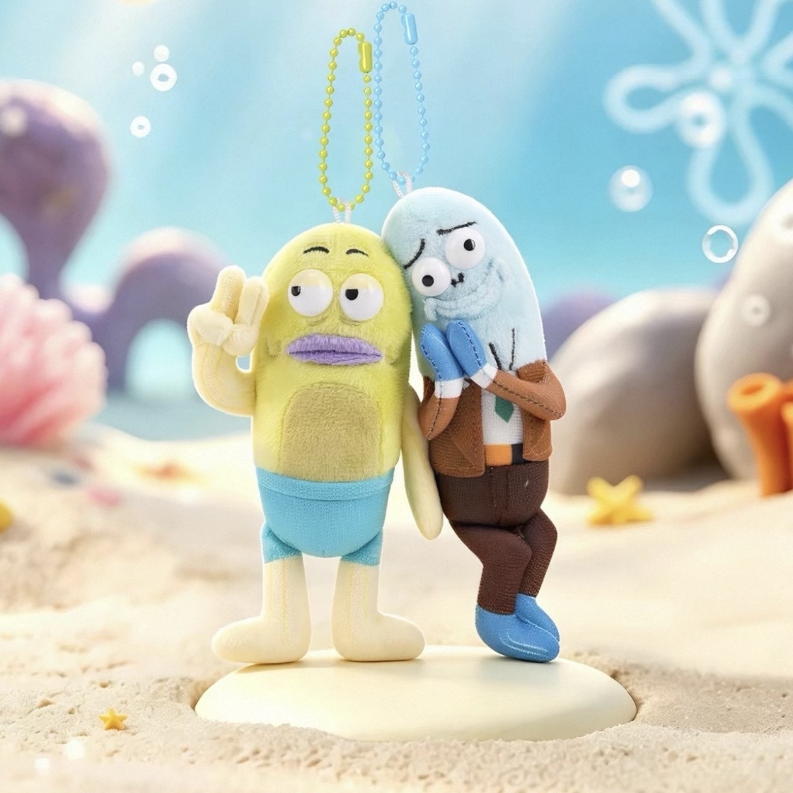 SPONGEBOB 海綿寶寶 比奇堡 磁吸吊飾 路人魚 無情比YA 拜託拜託