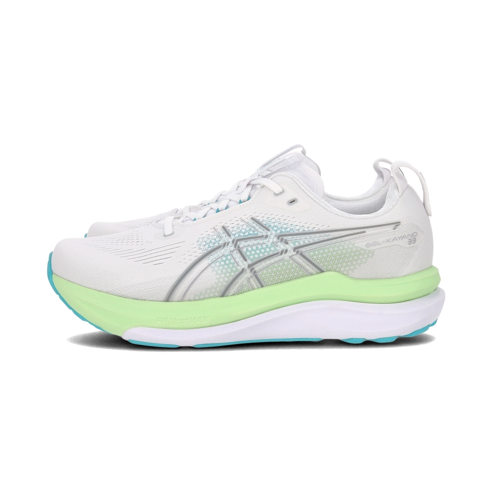 Asics Gel-Kayano 33 2E 男鞋 白綠色 寬楦 緩震 支撐 運動 慢跑鞋 1011C227-100