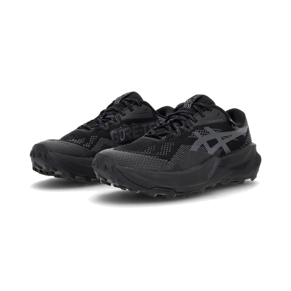 Asics Trabuco 14 GTX 女鞋 黑色 全黑 戶外 越野 防水 運動 慢跑鞋 1012B936-002