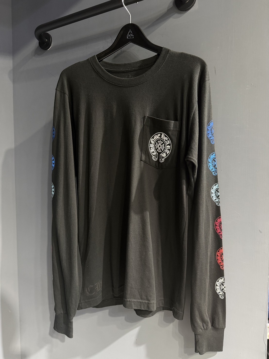 Chrome hearts 克羅心 絕版彩虹多馬蹄 黑長袖T