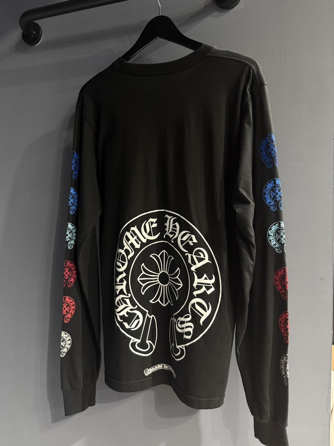 Chrome hearts 克羅心 絕版彩虹多馬蹄 黑長袖T
