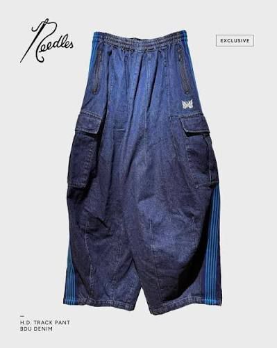 Needles × Hummingbirds'hill H.D. Track Pant BDU - 12oz Washed Denim