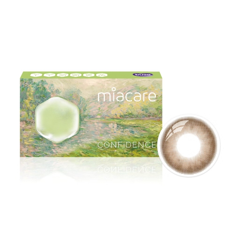 美若康Miacare 綻美矽水膠彩色月拋-暖暖淺棕 1片裝/盒