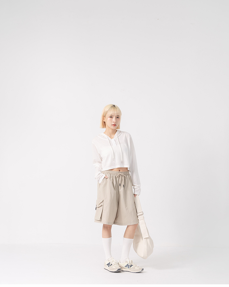 Casual water-repellent cargo shorts with large pockets, available in two colors: 1/2/3.【04102043】in stock+pre-order