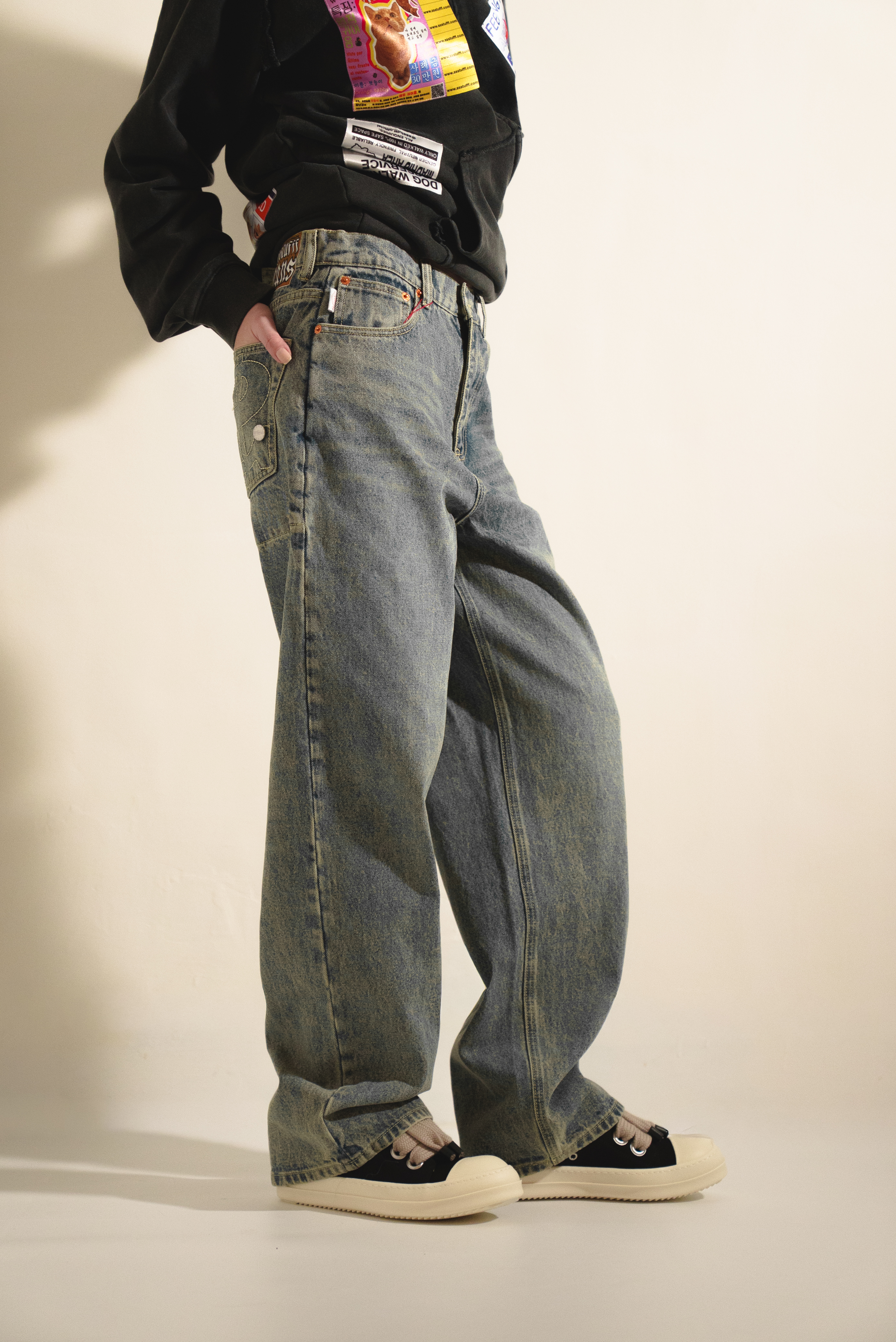 【Focus Store】現貨秒發 SSSTUFFF Underwear Denim Pant ''Grey'' 內褲牛仔褲