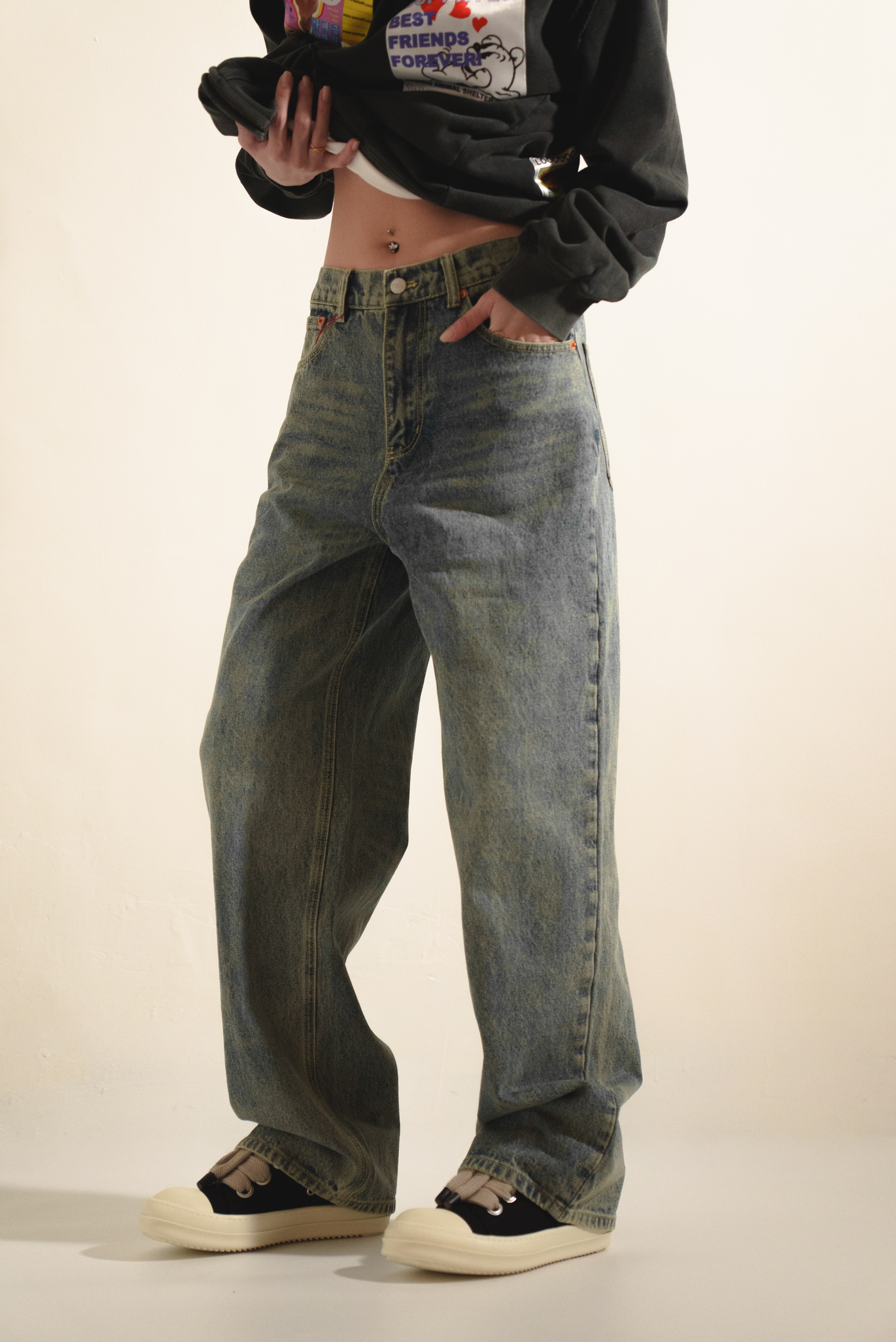 【Focus Store】現貨秒發 SSSTUFFF Underwear Denim Pant ''Grey'' 內褲牛仔褲
