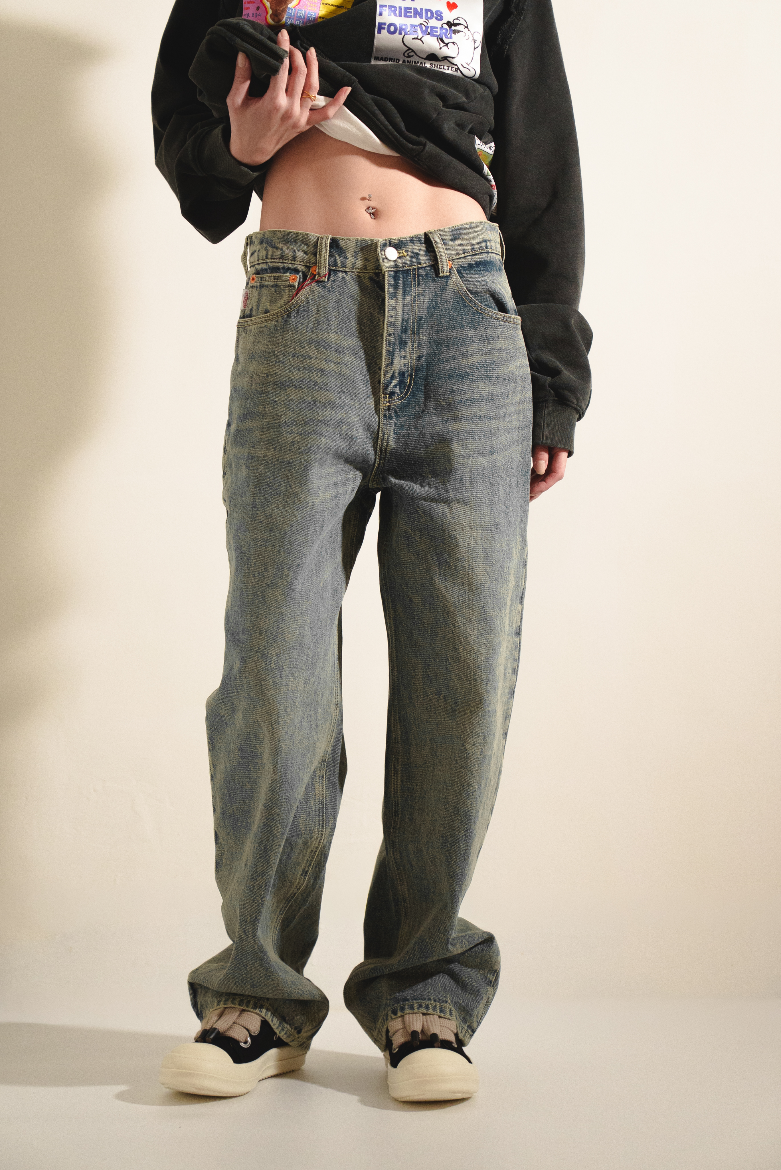 【Focus Store】現貨秒發 SSSTUFFF Underwear Denim Pant ''Grey'' 內褲牛仔褲